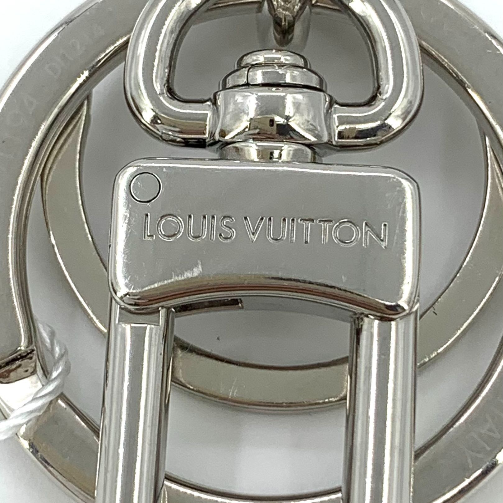 Louis Vuitton X9199 Louis Vuitton Black Leather Keychain With Silver-Tone Size ONE SIZE - 5 Thumbnail