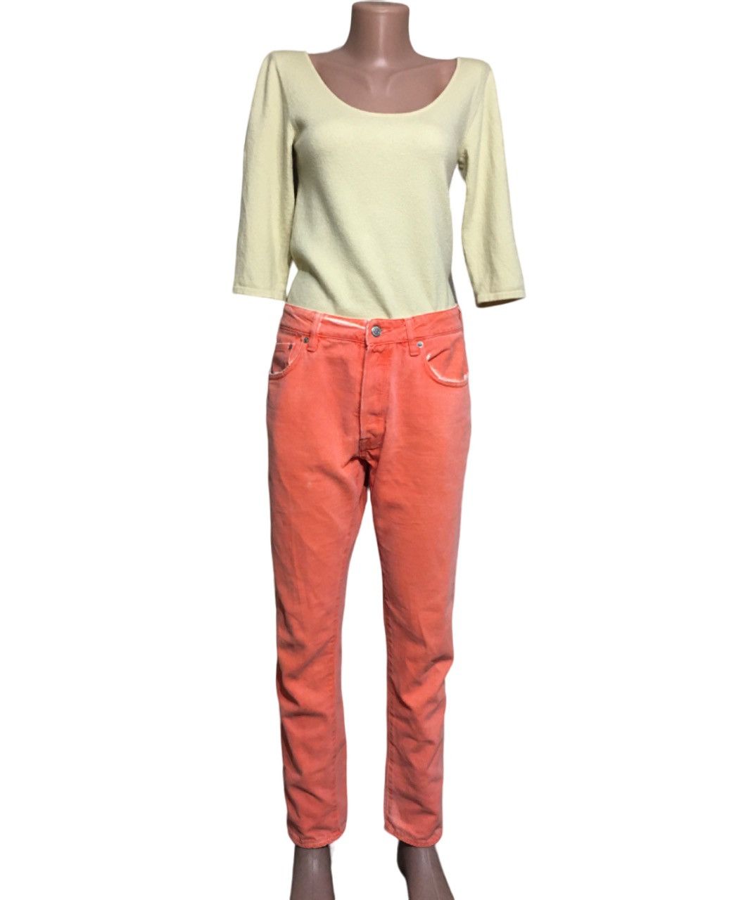 Golden Goose Golden Goose Deluxe Brand Peach White Jeans Size 30 Size 30" / US 8 / IT 44 - 2 Thumbnail