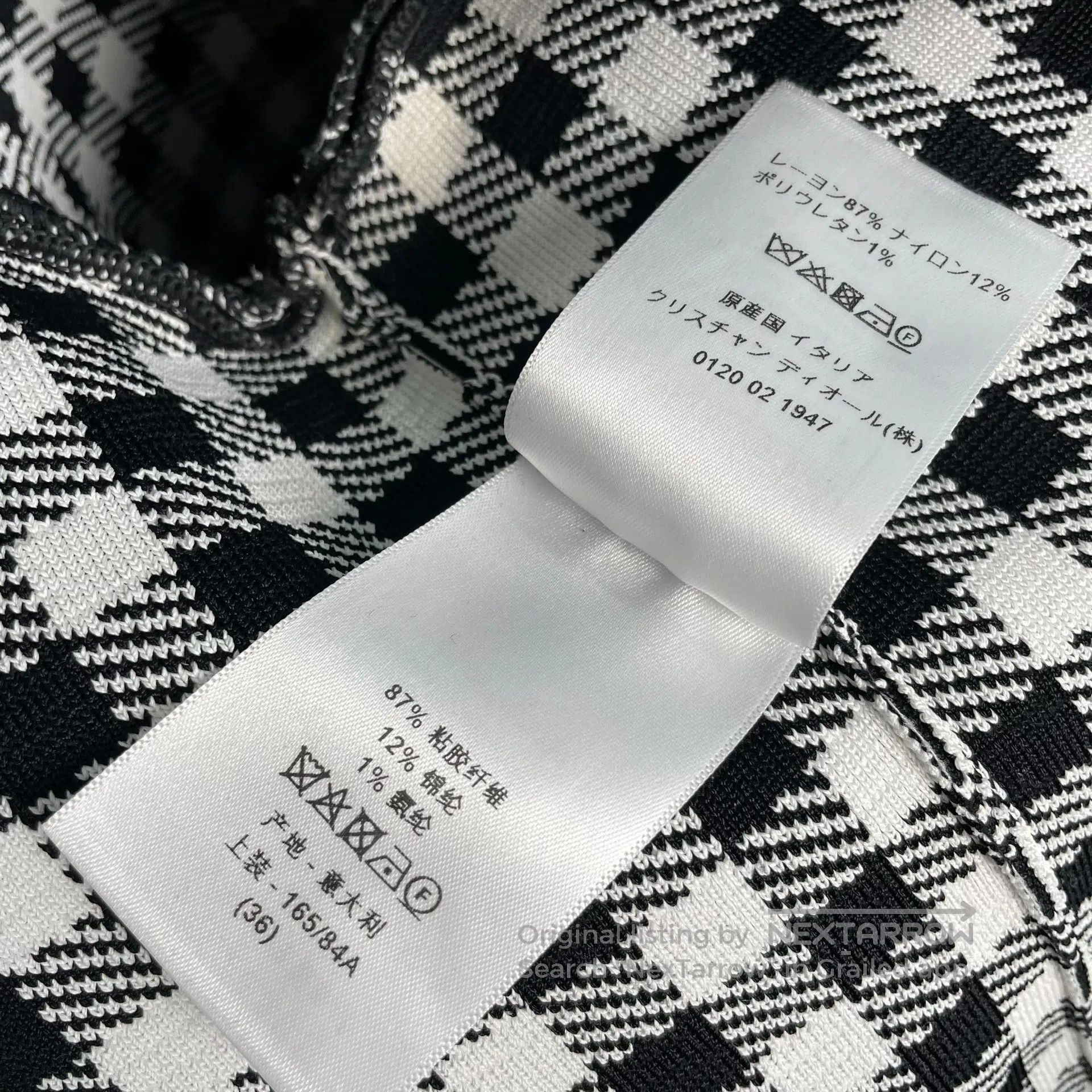 Dior Dior Black and White Houndstooth Pocket Knit Jacket| Size XS / US 0-2 / IT 36-38 - 6 Thumbnail
