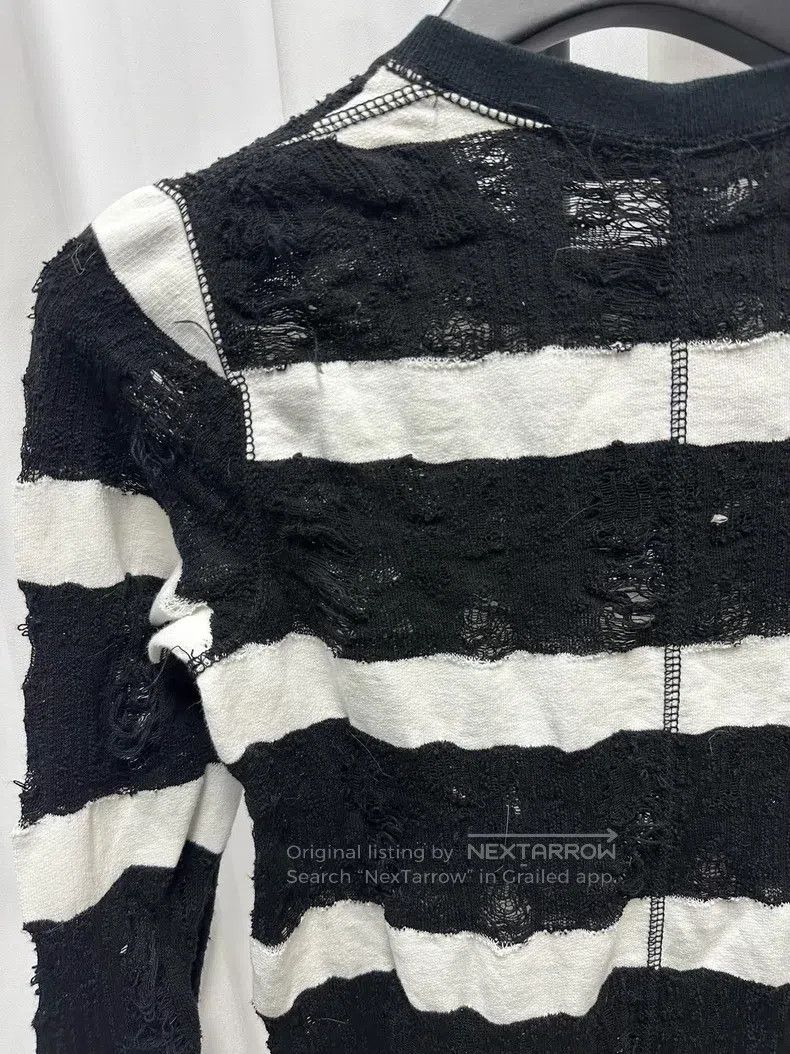 Junya Watanabe JUNYA WATANABE Distressed Striped Long Sleeve Size US M / EU 48-50 / 2 - 7 Thumbnail