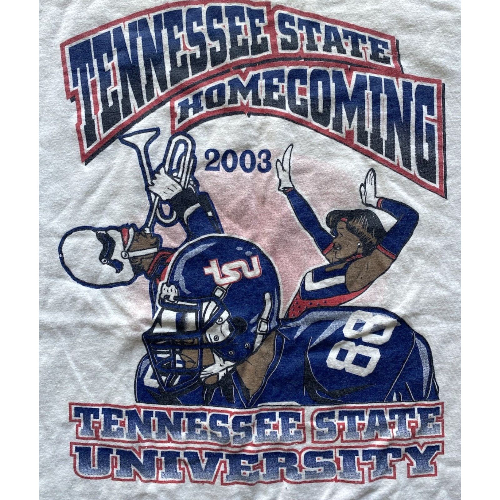 Hanes VINTAGE Hanes Shirt XL White University College Tennessee State University HBCU 2003 Mens Size US XL / EU 56 / 4 - 5 Thumbnail