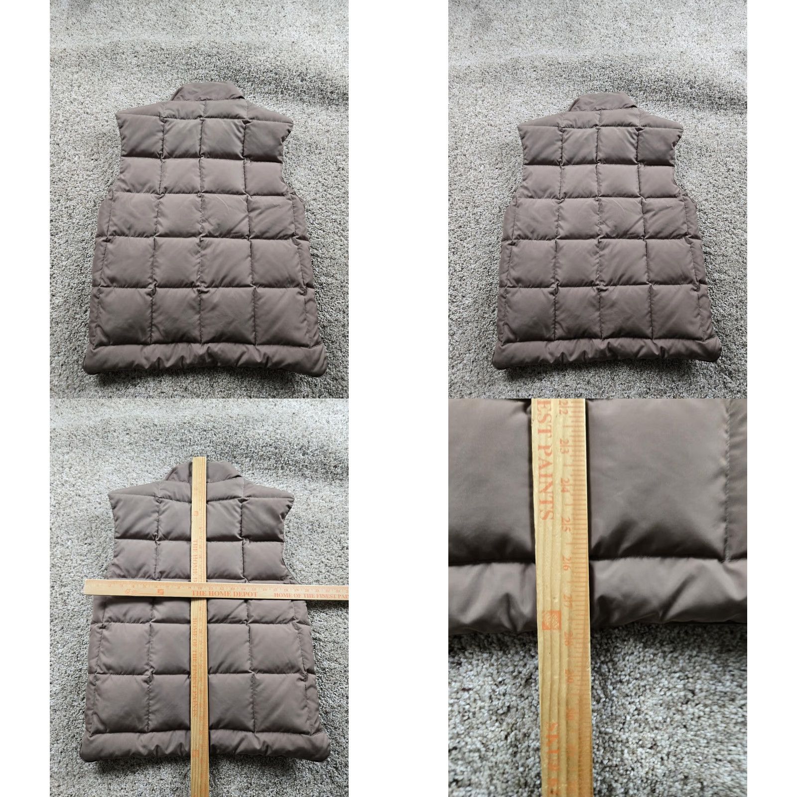 J Brand VINTAGE Swan Brand Vest Mens Small Brown Down Puffer Quilted Full Zip Pockets Size US S / EU 44-46 / 1 - 8 Thumbnail