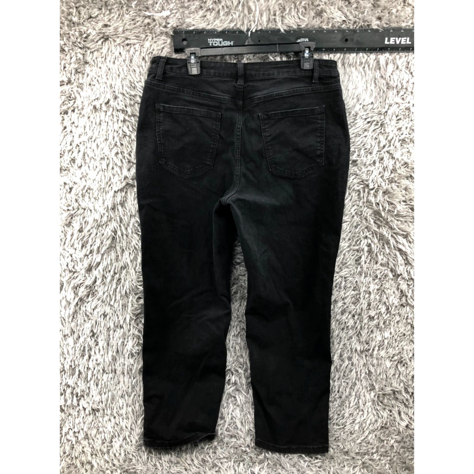 Vintage No Boundaries Jeans High Rise Ankle Size 17 Juniors Womens Dark Wash Black Denim Regular 5-Pocket Womens Jeans Size 38" / US 16 / IT 52 - 5 Thumbnail