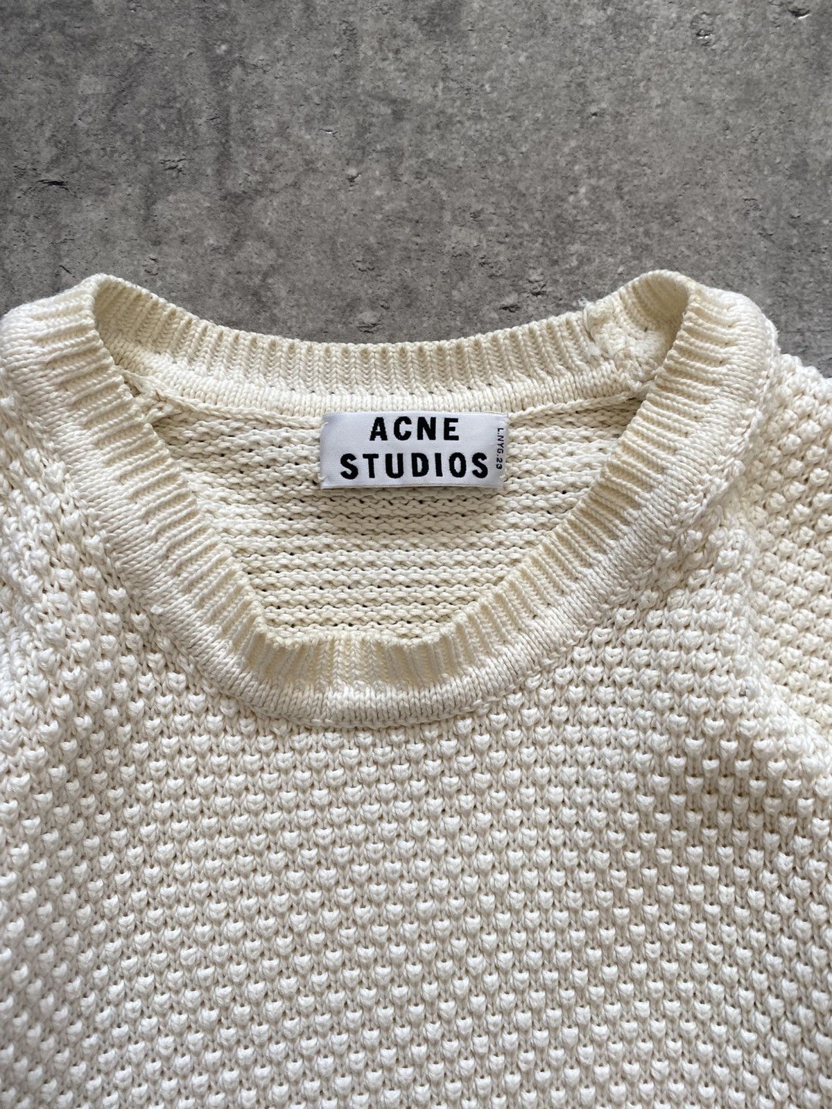 Acne Studios Acne Studios Beige Cusco Bubble knit textured sweater Size US M / EU 48-50 / 2 - 3 Thumbnail