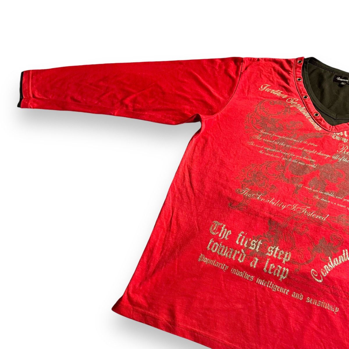 If Six Was Nine × Japanese Brand × Le Grande Bleu (L.G.B.) 🇯🇵 BEAUMONT CARR POEM GLITTER FONT DOUBLE LAYER TSHIRT Size US XXL / EU 58 / 5 - 5 Thumbnail