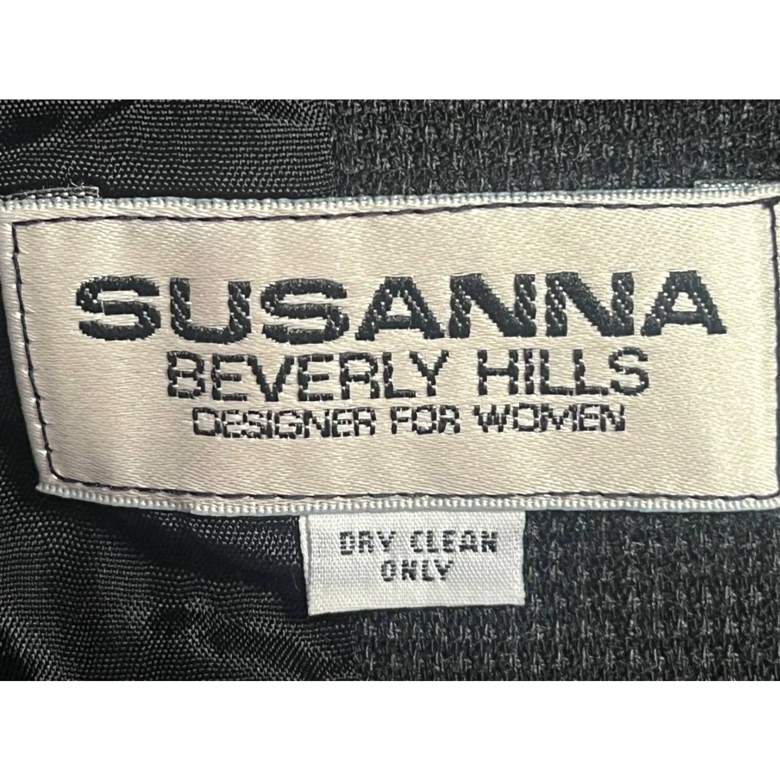 Vintage VINTAGE Susanna Bebery Hills Blazer Jacket Women Black Linen Blend M-L 80s Pockets See Pics Size M / US 6-8 / IT 42-44 - 7 Thumbnail