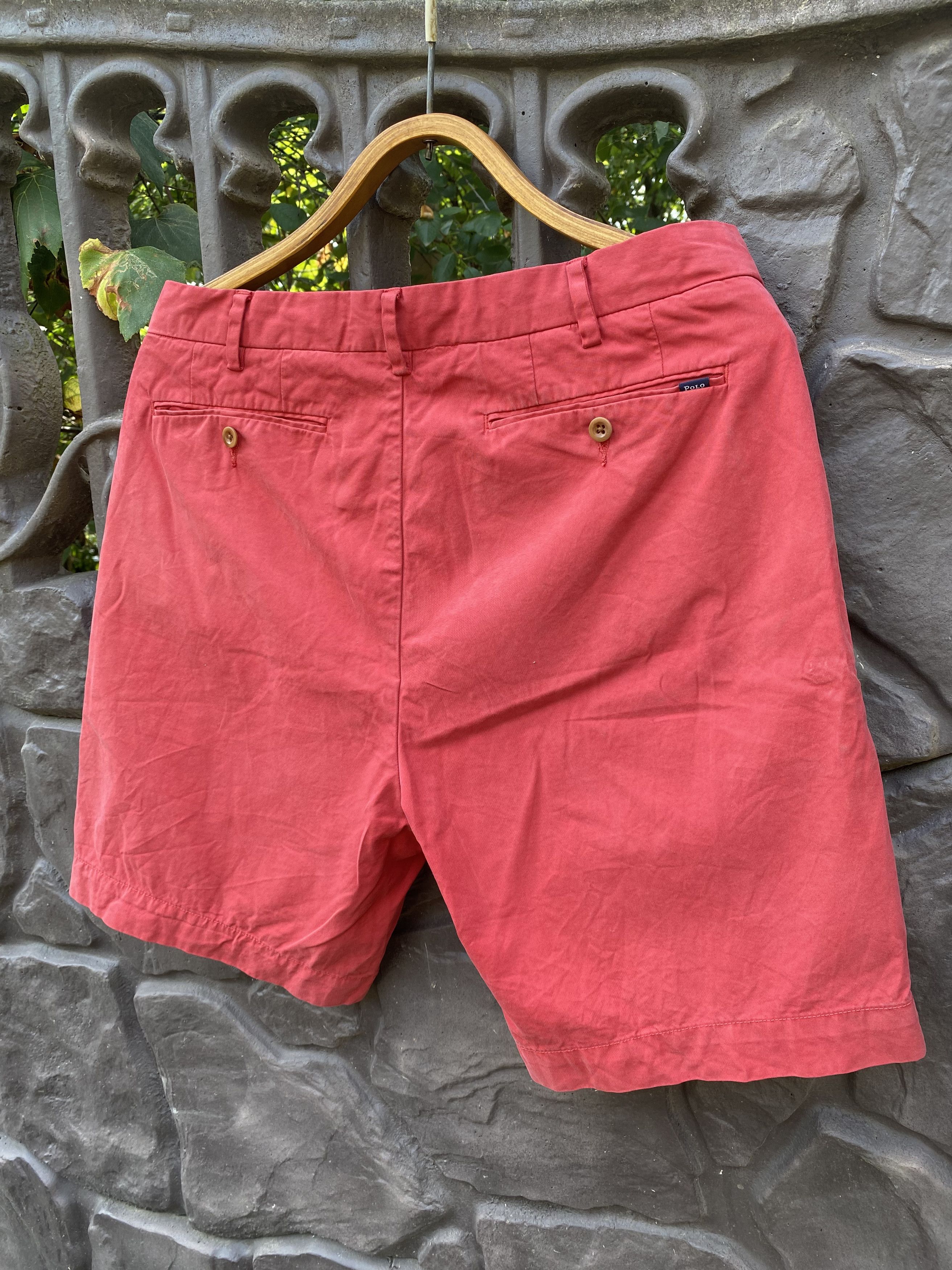 Polo Ralph Lauren × Vintage Polo Ralph Lauren Mens Chino shorts Sz 34 Pink 100% Cotton Size US 34 / EU 50 - 10 Thumbnail