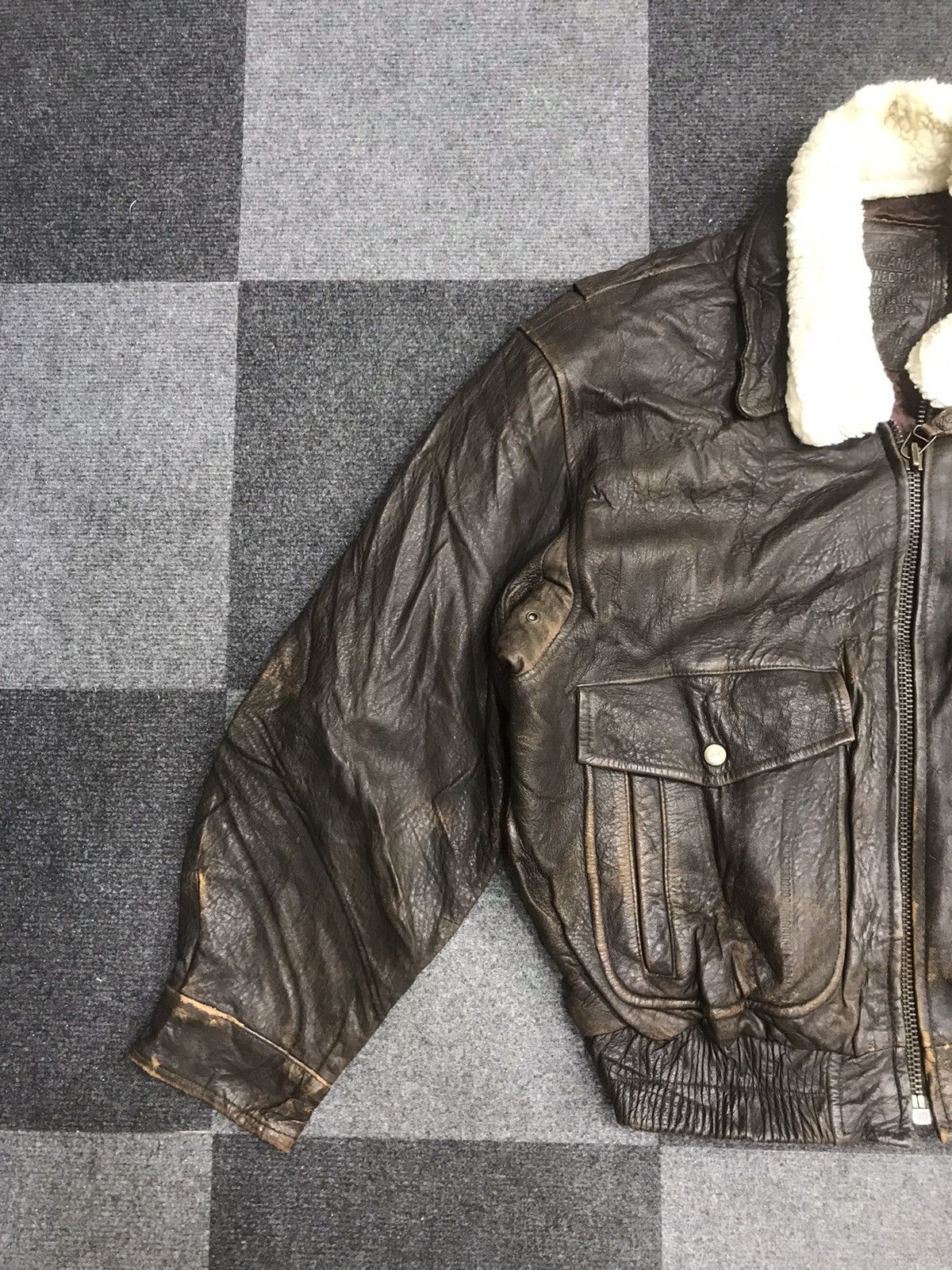 Genuine Leather MILANO CONNECTION A2 Flying Jacket Size US L / EU 52-54 / 3 - 3 Thumbnail