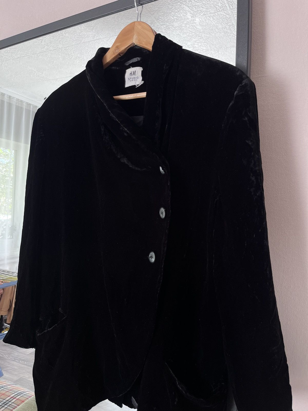 H&M H&M STUDIO A/W 2016 Velour O/N SC Selma Coat Size XXS / US 00 / IT 34 - 2 Thumbnail