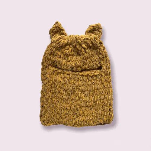 Handmade × Japanese Brand Handmade Knitted Balaclava Ski Mask Bunny Cat Style Tiktok Size ONE SIZE - 4 Thumbnail