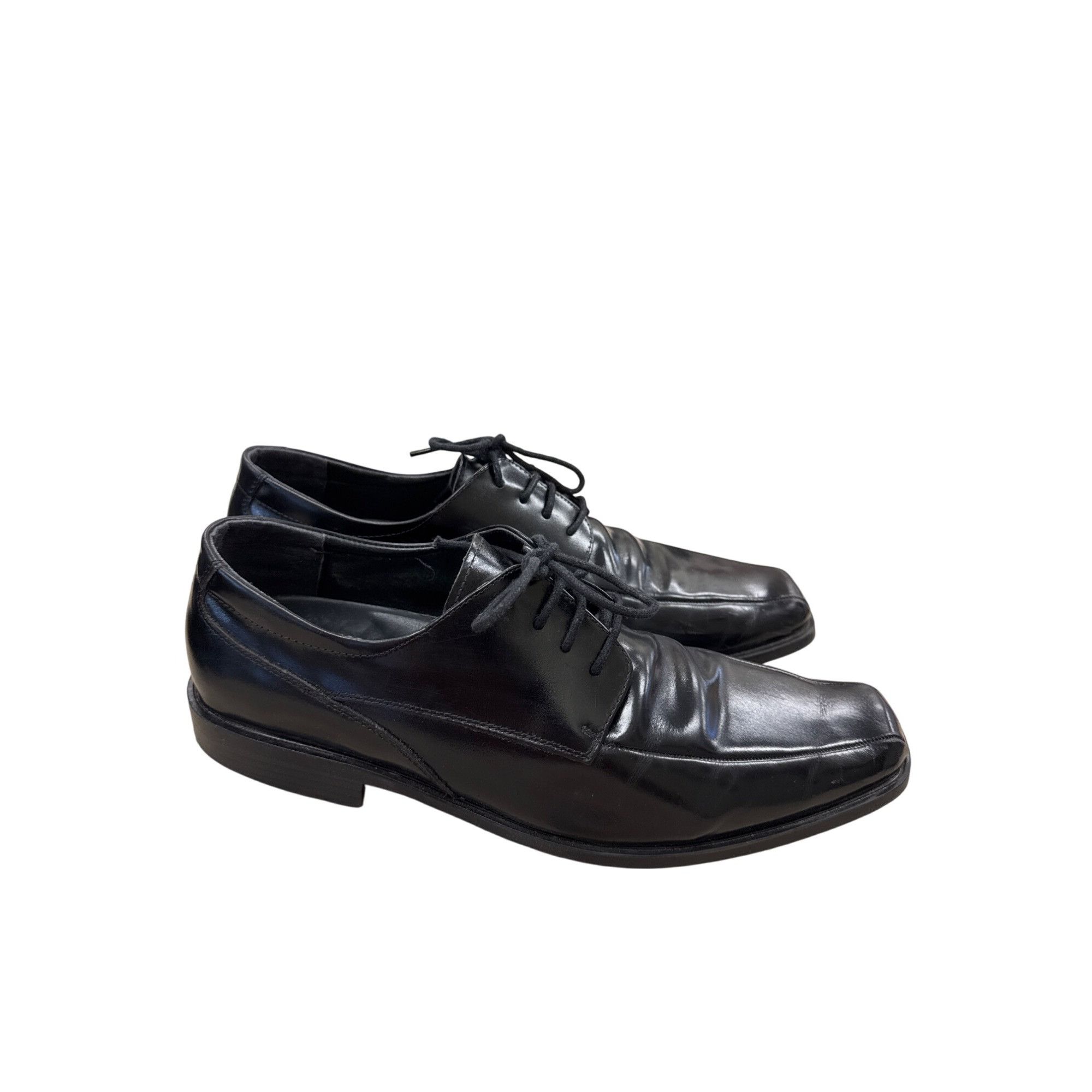 Stacy Adams Stacy Adams Mens Black Leather Oxfords Dress Shoes 10.5M SKU Size US 10.5 / EU 43-44 - 4 Thumbnail