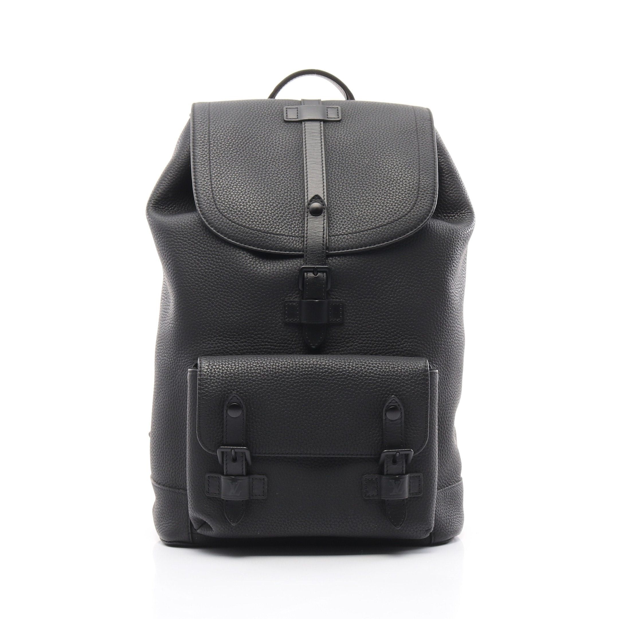 Louis Vuitton Louis Vuitton Christopher Slim Noir Backpack Rucksack Leather Black Size ONE SIZE - 1 Thumbnail