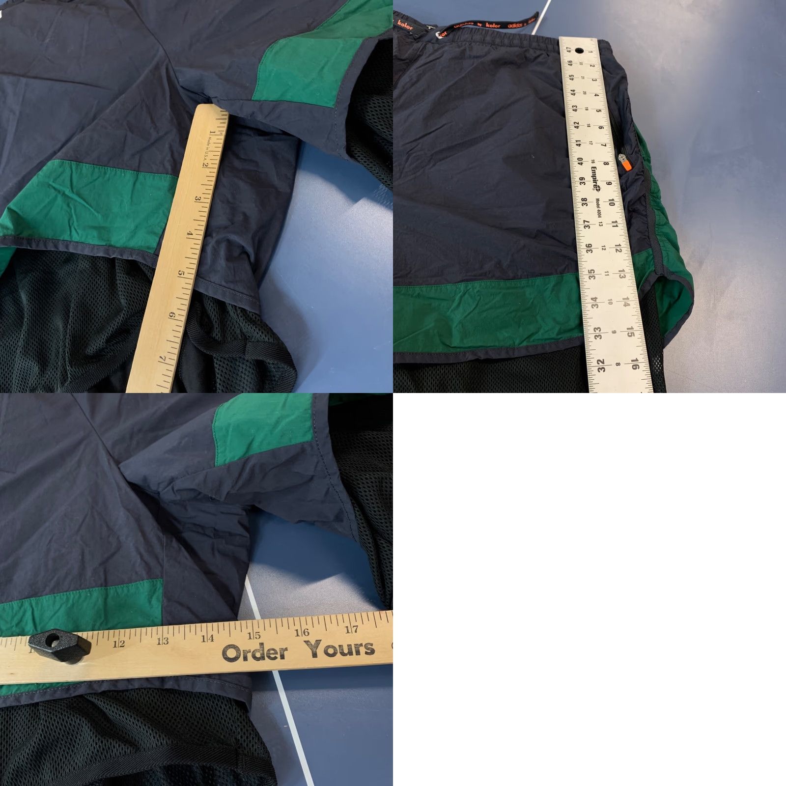 Adidas Adidas Running Shorts Mens XL Blue Green Compression Lined Zip Pockets Size US 36 / EU 52 - 10 Thumbnail