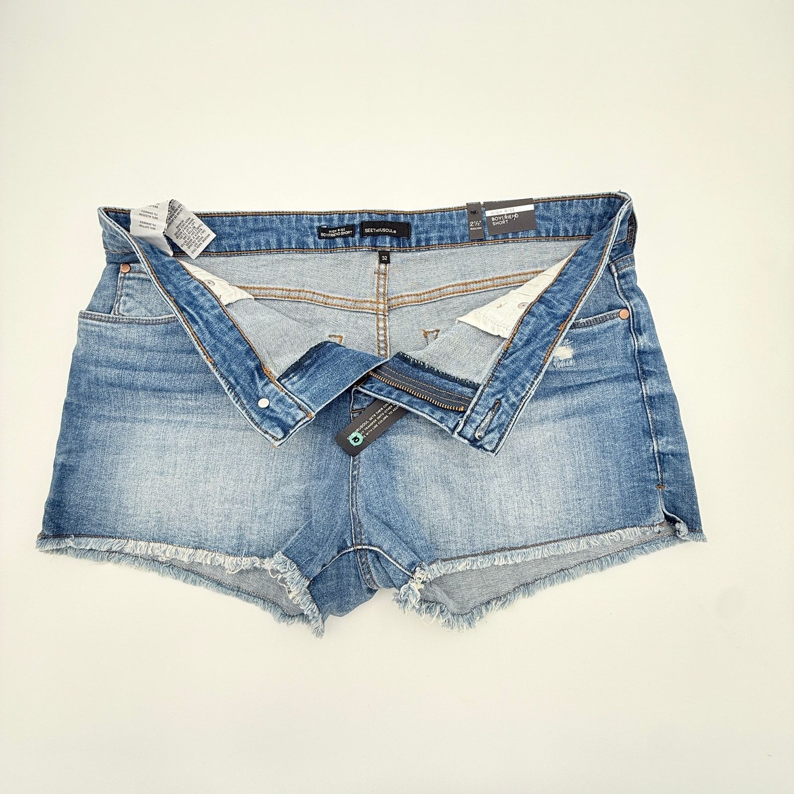 Other SeeThruSoulHigh Rise Boyfriend Shorts - Size 32 Size 31" - 4 Thumbnail