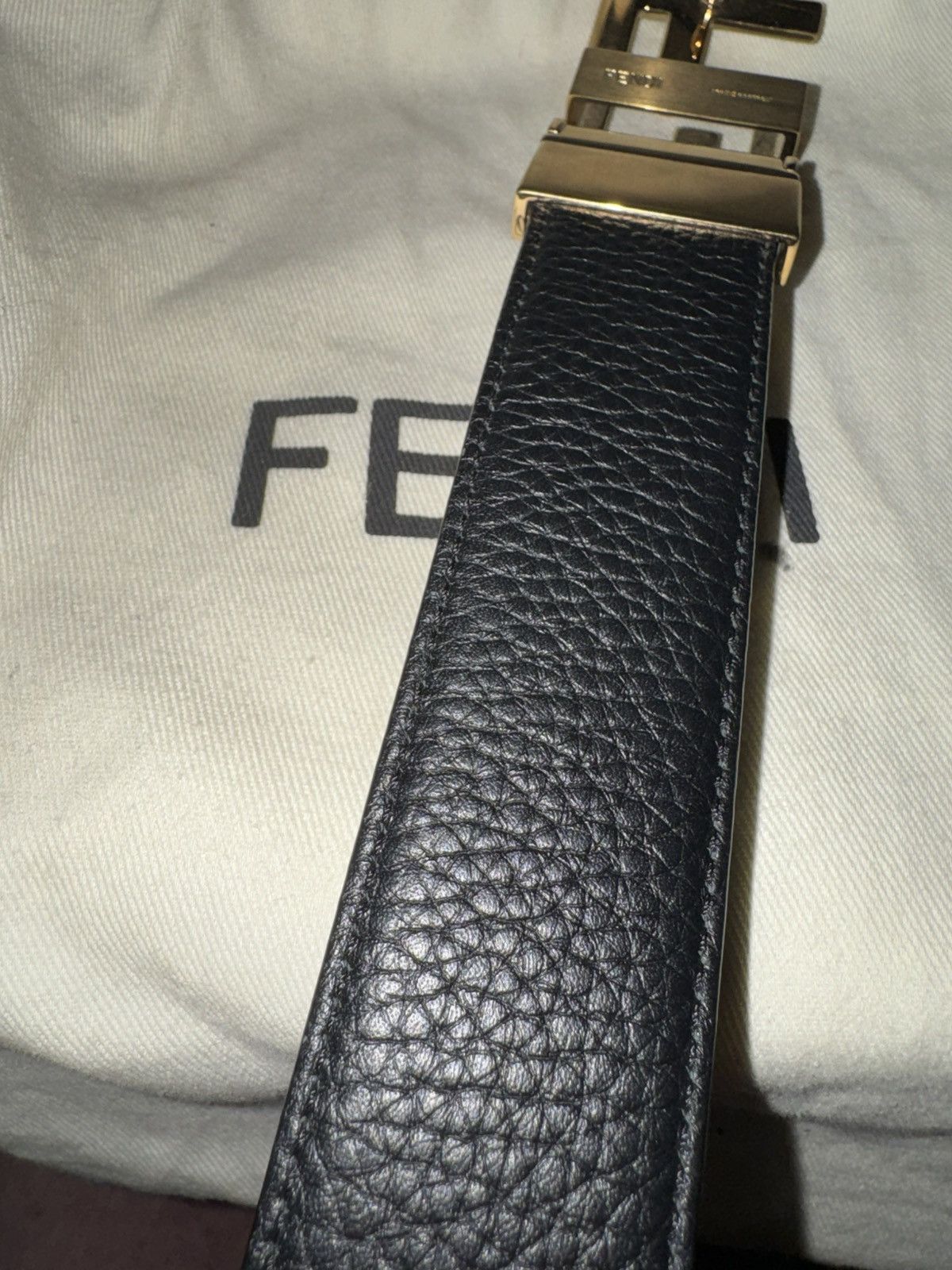 Fendi Fendi Roma Men's Leather Belt Reversible Size 30 - 3 Thumbnail