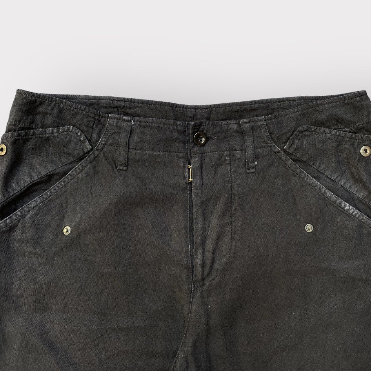 image of Maison Margiela Ss07 Stitched Flap Pocket Pants in Dark Navy, Men's (Size 30)