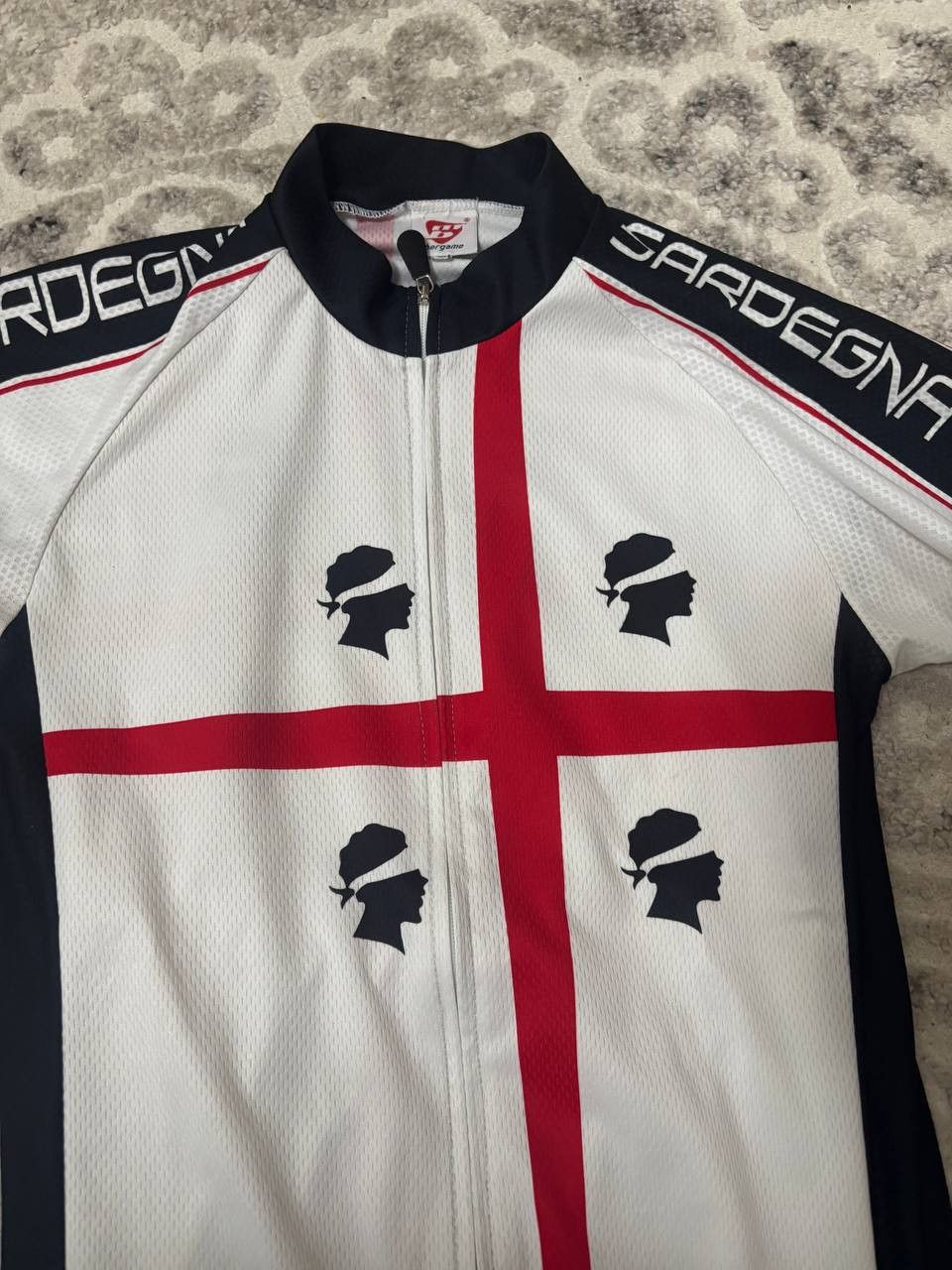 Vintage Rare Marcello Bergamo Italy Sardegna Team Cycling Shirt Size US M / EU 48-50 / 2 - 4 Thumbnail