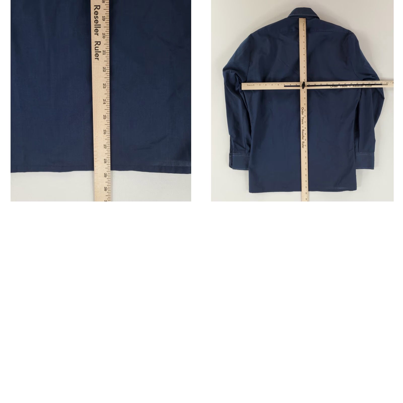 JCPenney VINTAGE JC Penney Shirt 70s Button Up Dagger Collar Contrasting Stitch Blue Mens S Size US S / EU 44-46 / 1 - 8 Thumbnail