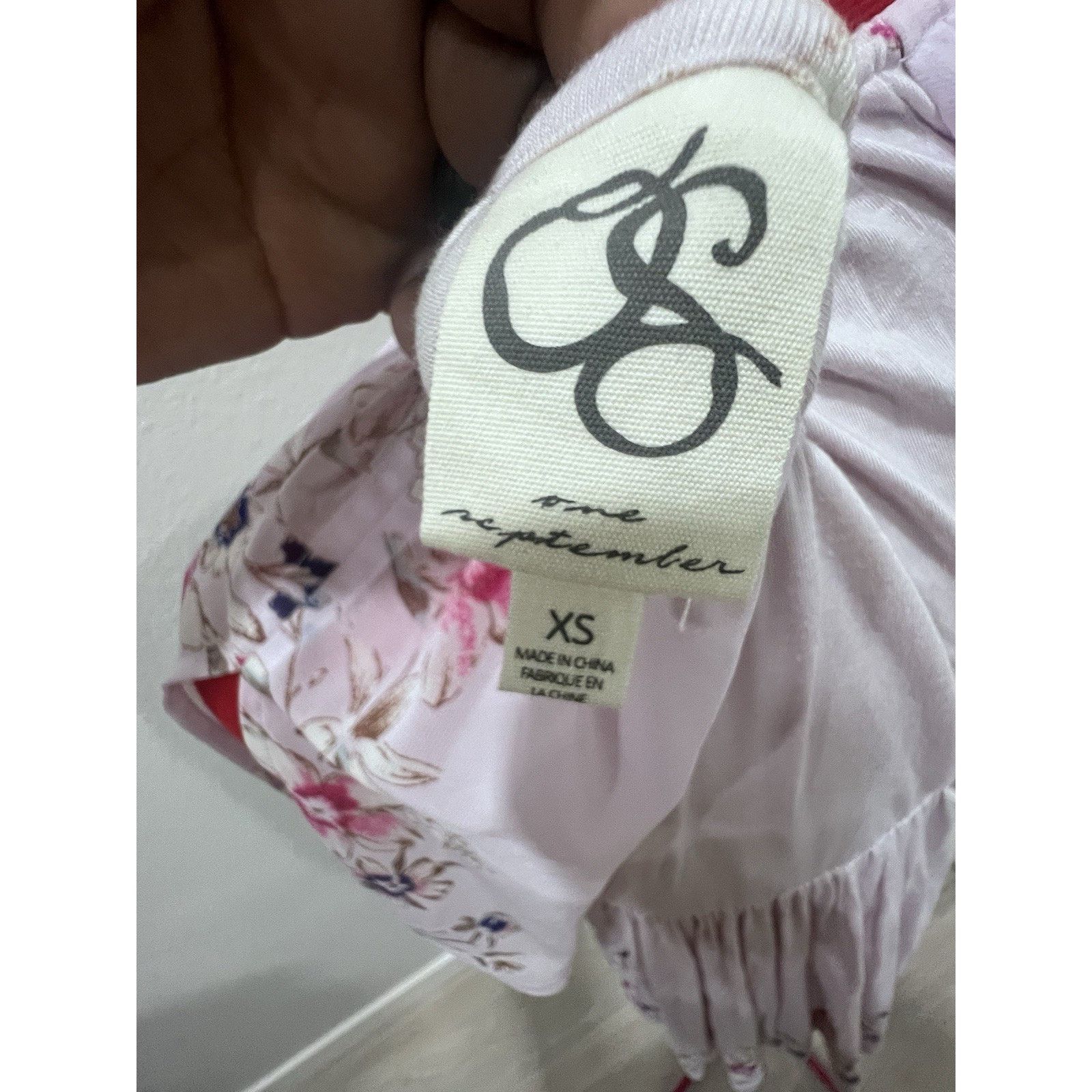 Anthropologie Anthropologie One September Pink Floral Garden Border Fairy Size XS / US 0-2 / IT 36-38 - 12 Thumbnail
