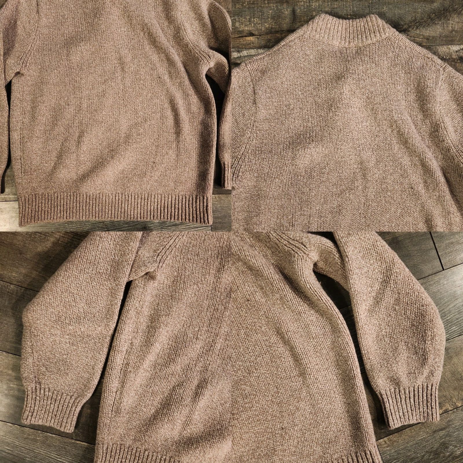 Vintage LL Bean 100% Lambswool Henley Sweater Mens Large Tan Knit Knit Beige Wool Button Long Sleeve Casual Fall Winter Classic Mens Regular Size L Size US L / EU 52-54 / 3 - 8 Thumbnail