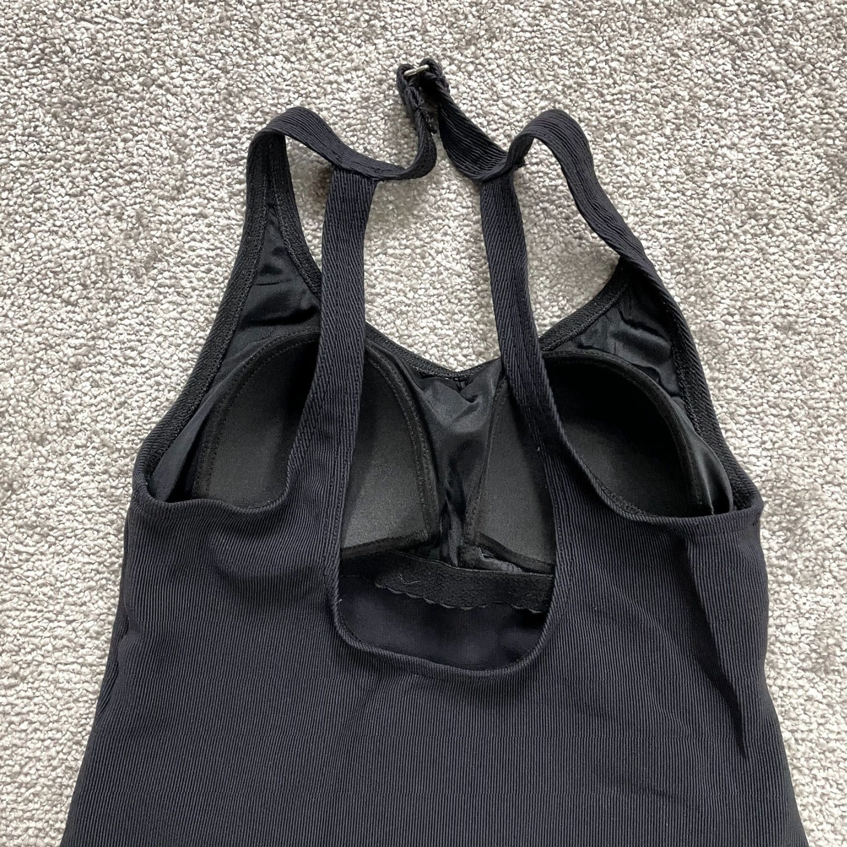 Lands' End Lands' End Athletic Tank Top Womens 6 Blue Padded Halter Sleeveless Nylon Casual Size M / US 6-8 / IT 42-44 - 3 Thumbnail