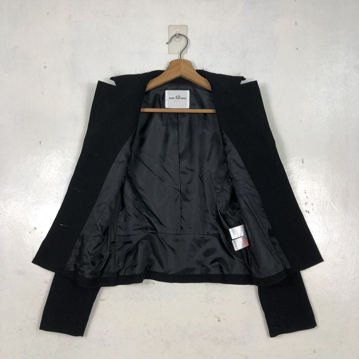 Japanese Brand 🔥CROPPED WOOL JACKET ATSUKI ONISHI NOIR YOHJI YAMAMOTO Size M / US 6-8 / IT 42-44 - 19 Thumbnail