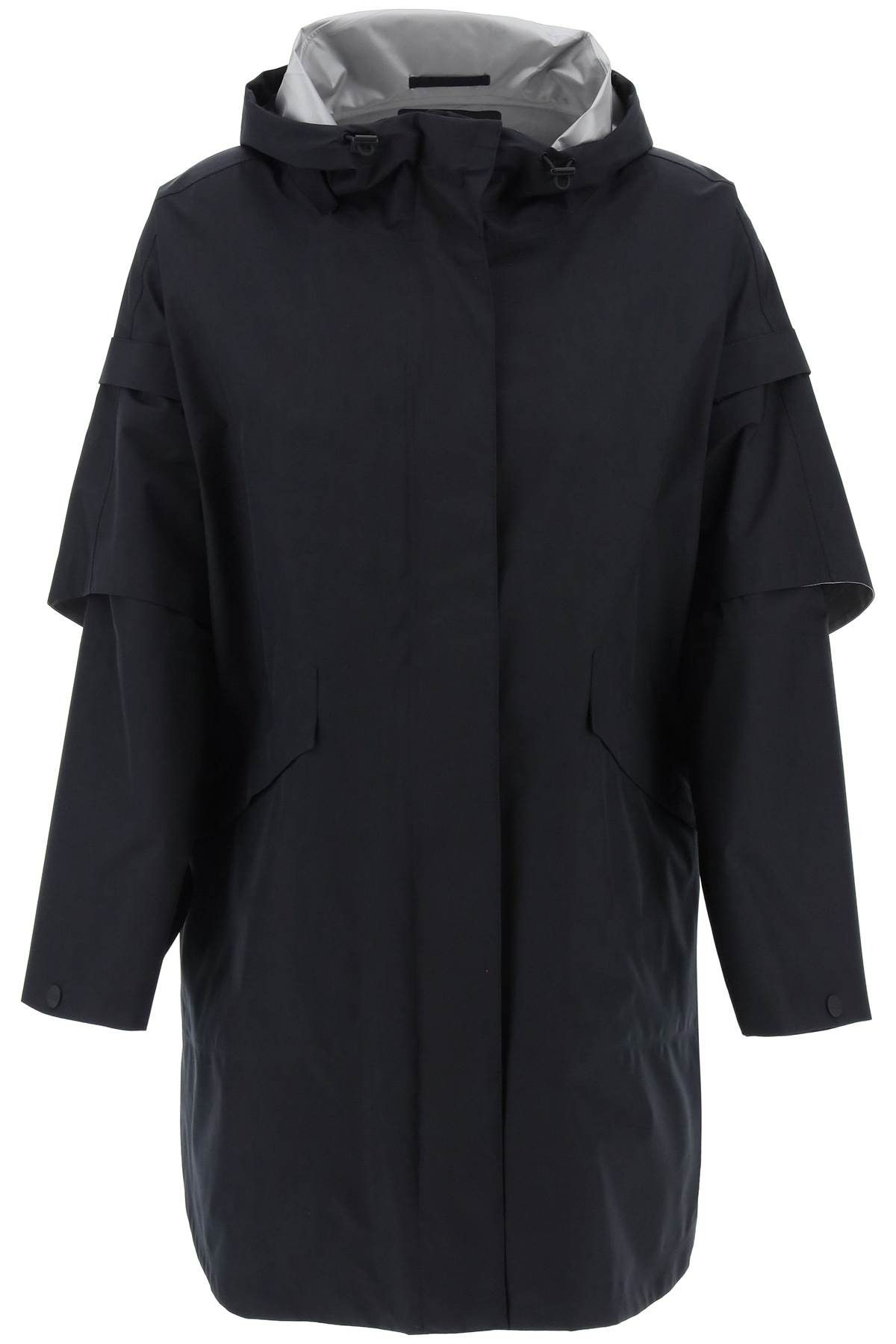 image of Herno "removable Sleeve Cape Coat in Nero, Women's (Size XS)