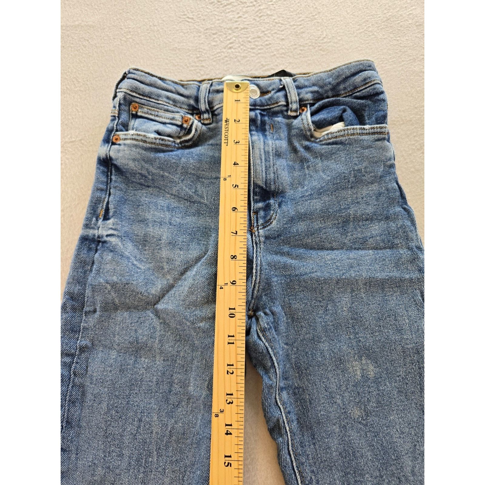 Zara Zara Jeans Womens Size 4 Stretch High Rise Skinny Blue Denim Size 27" / US 4 / IT 40 - 3 Thumbnail