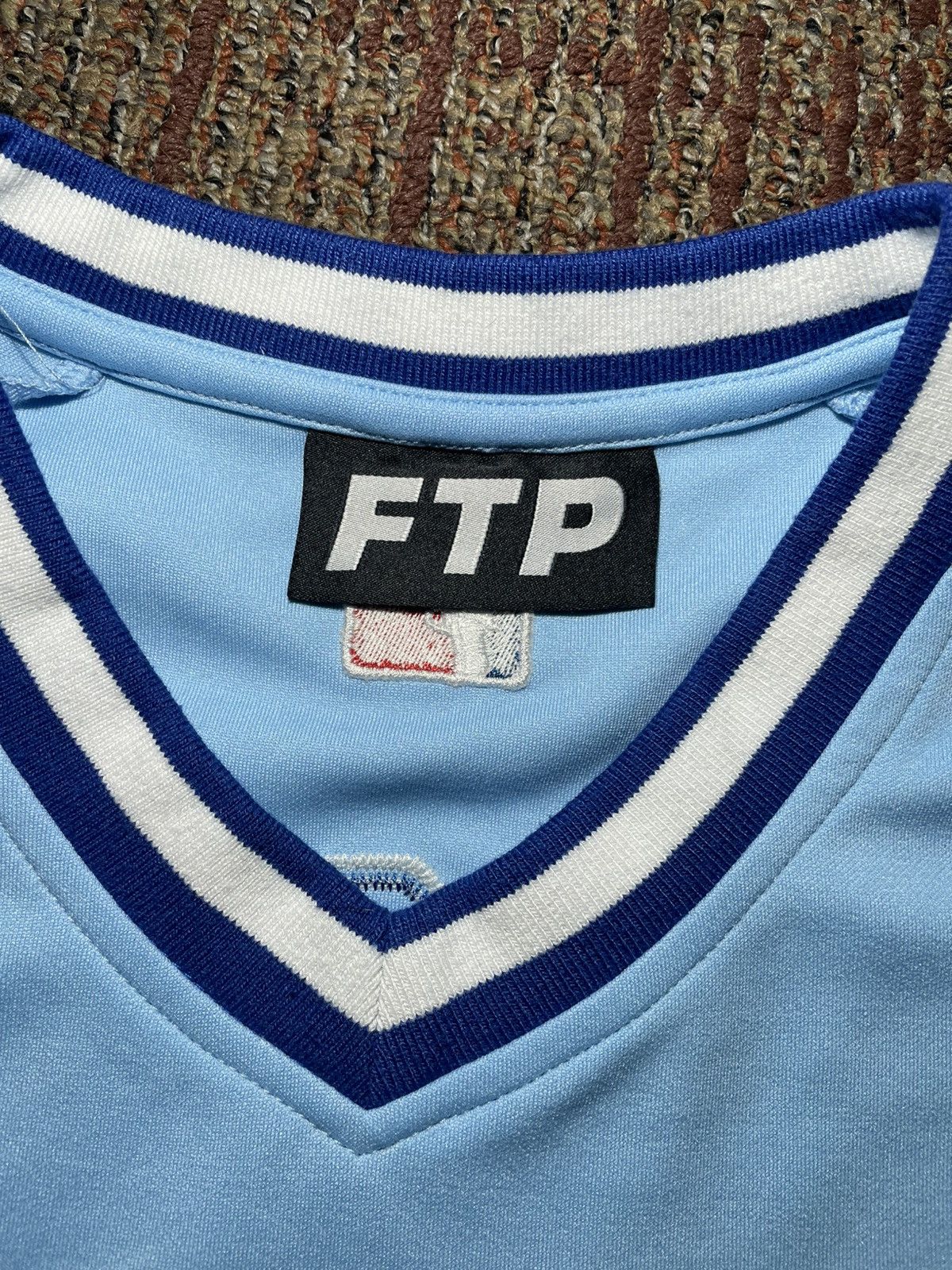 Fuck The Population FTP Script Pullover Baseball Jersey (Large) Size US L / EU 52-54 / 3 - 5 Thumbnail
