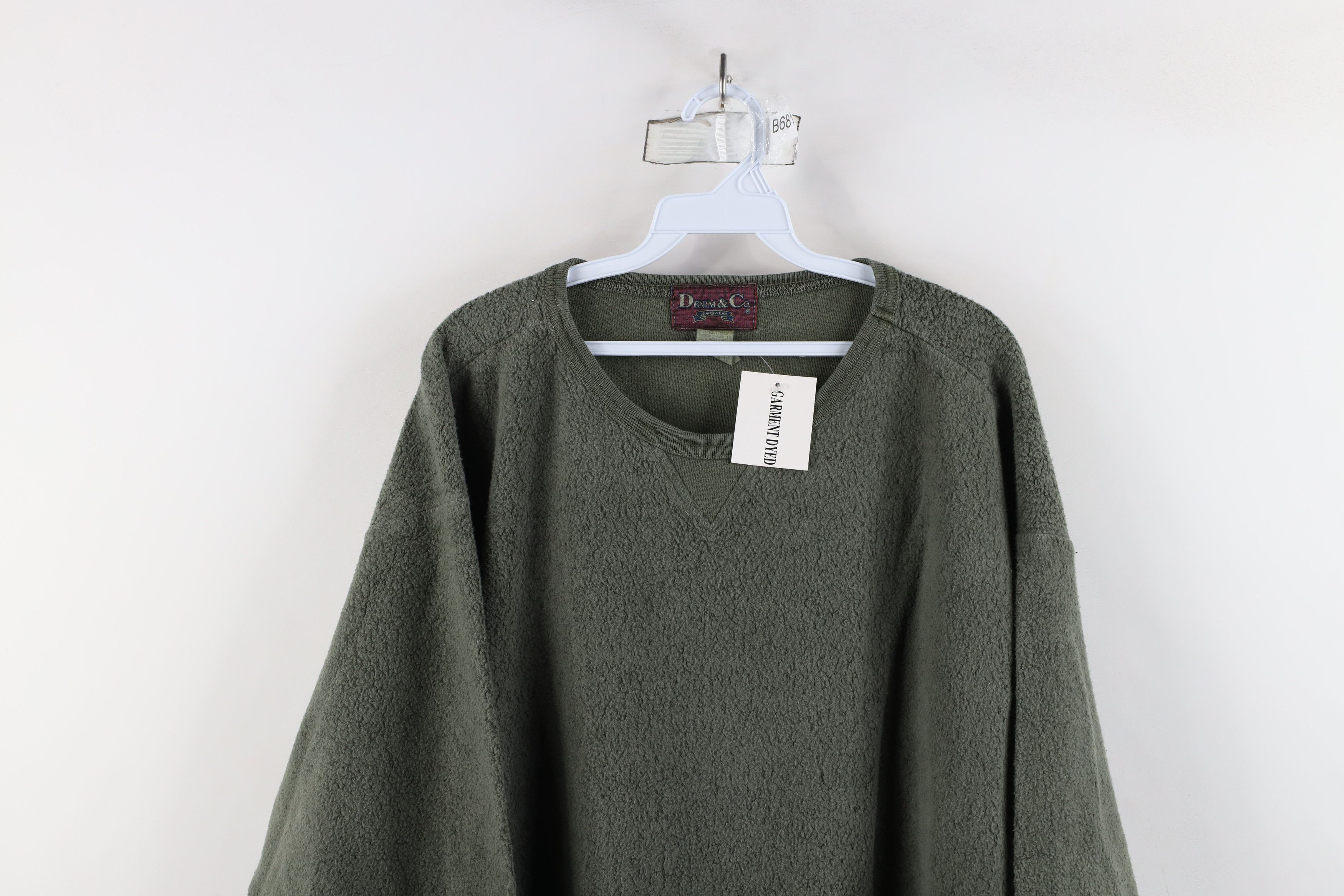 Vintage Deadstock Vintage 90s Streetwear Dyed Fleece Sweatshirt USA Size 3XL / US 20-22 - 2 Thumbnail