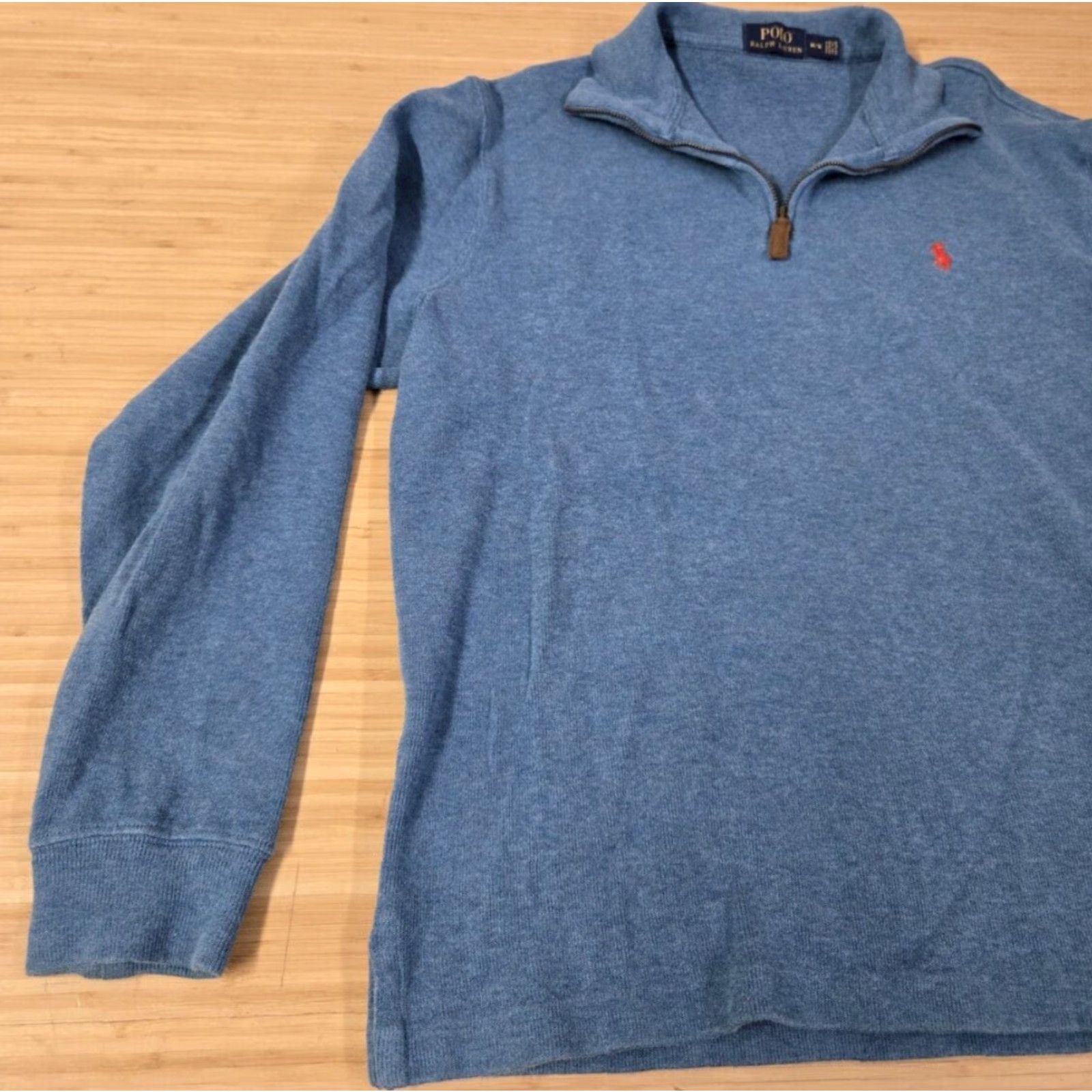 Ralph Lauren Polo Ralph Lauren Sweater Men's Medium Blue 1/4 Zip Knit Pullover Logo All Seasons Casual Business Mens Regular Knit Shirt Size US M / EU 48-50 / 2 - 3 Thumbnail