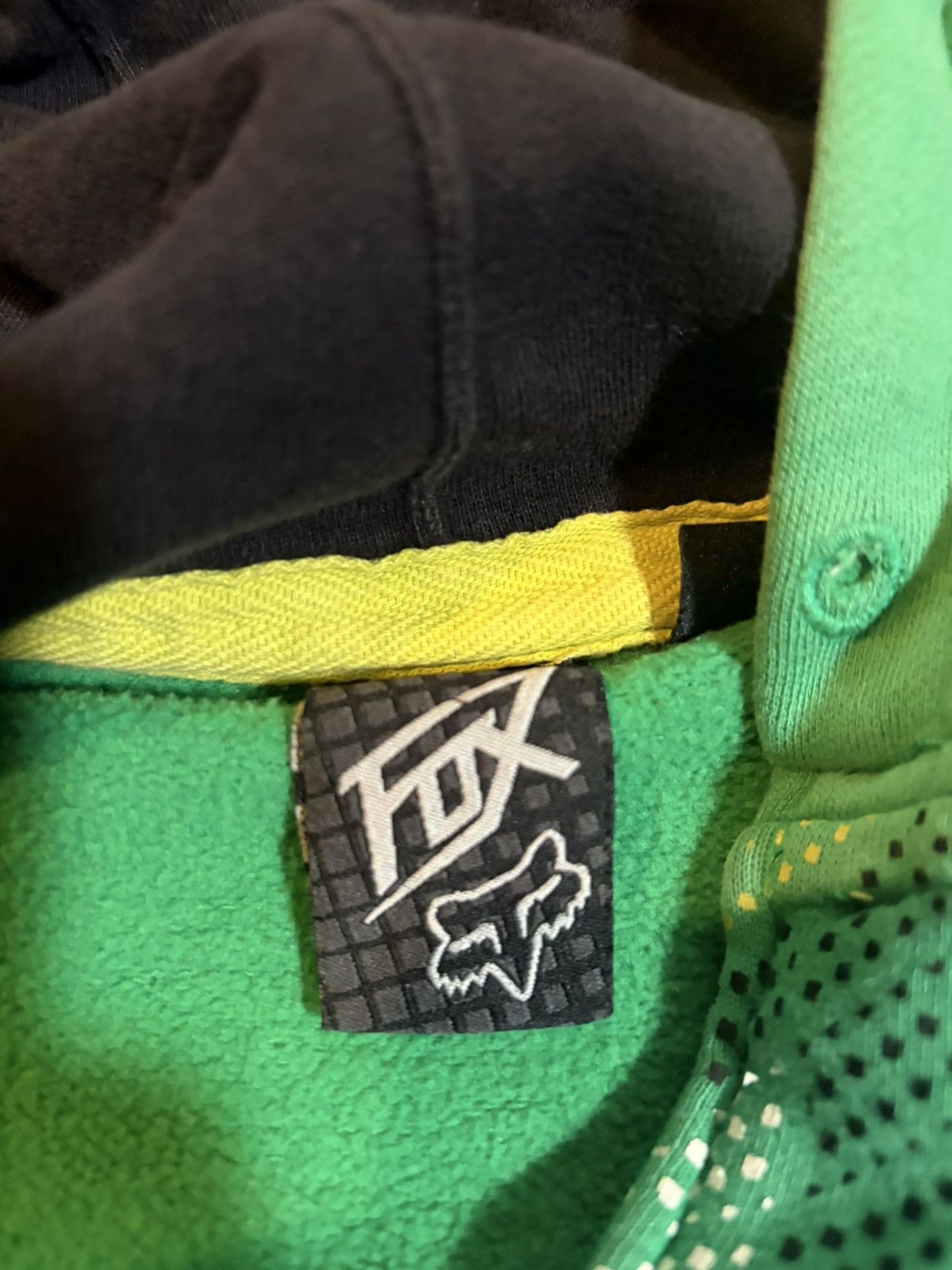 Fox Racing Green y2k fox hoodie Size US L / EU 52-54 / 3 - 3 Thumbnail