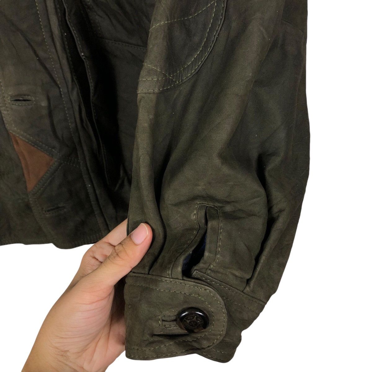 Japanese Brand × Vintage 📌Vintage Biker Bomber Leather Jacket Blanket Issey Miyake Size US L / EU 52-54 / 3 - 16 Thumbnail