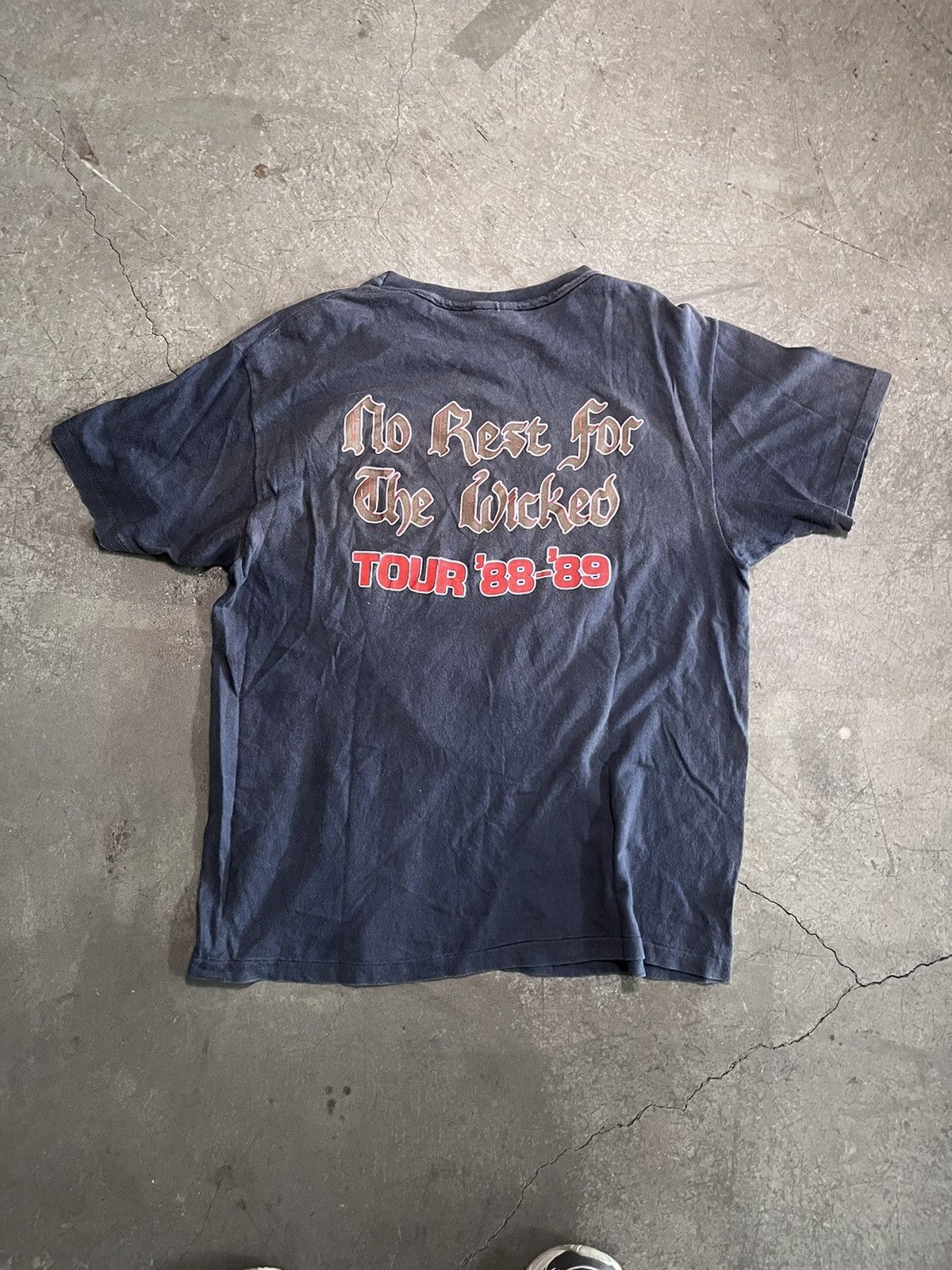 Vintage Sunfaded Single Stitch Ozzy Osbourne 80’s Tour Tee Size US L / EU 52-54 / 3 - 2 Thumbnail