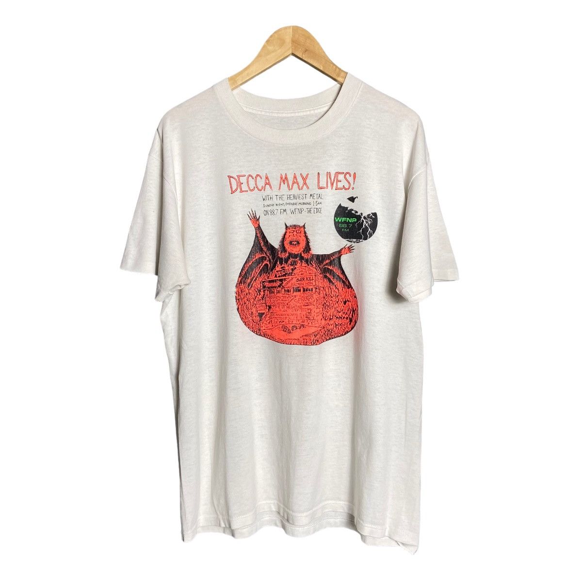 Band Tees × Vintage Rare Vintage 1989 WFNP Radio Rock / Metal Band Tee Size US XL / EU 56 / 4 - 2 Thumbnail