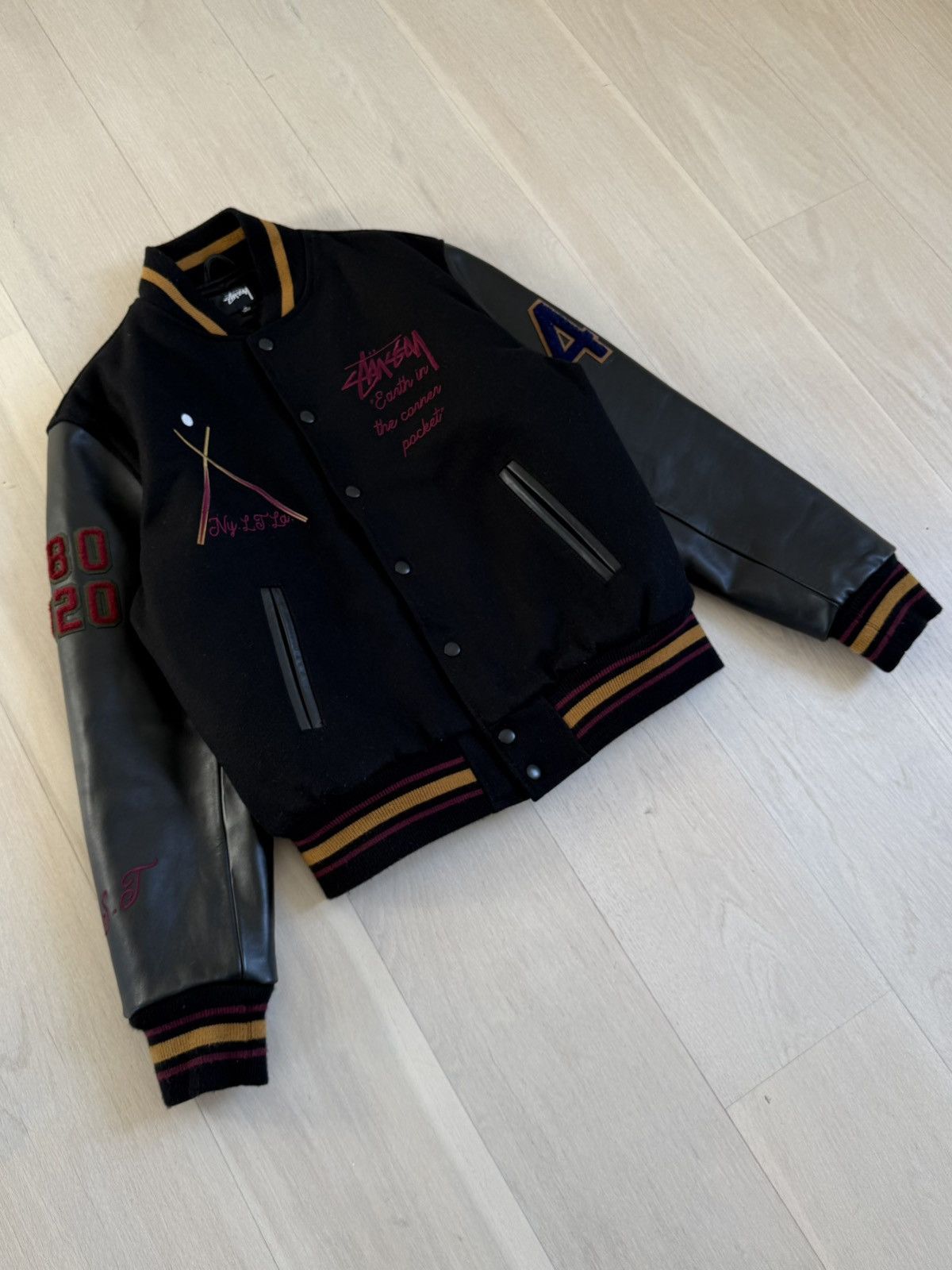 Stussy Stussy 40th Anniversary Leather Varsity Jacket Size US M / EU 48-50 / 2 - 3 Thumbnail