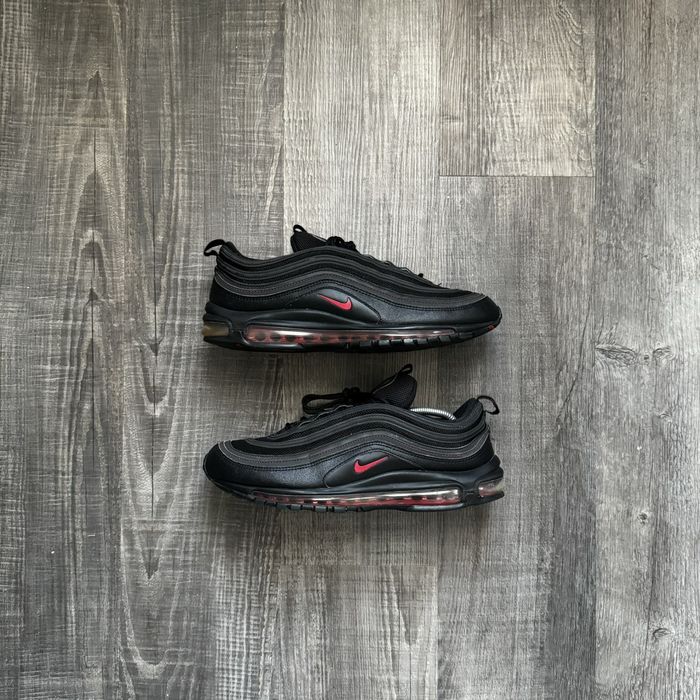 Air max 97 hot sale black university red