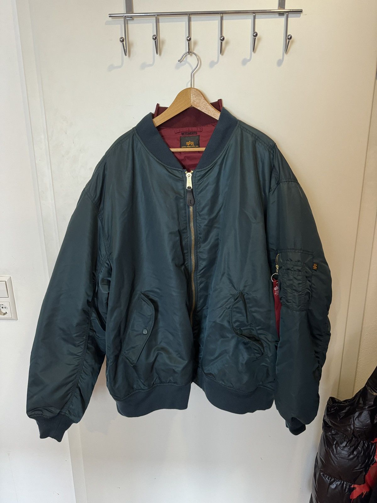 image of Vetements Reversible Reworked Bomber, Men's (Size Small)