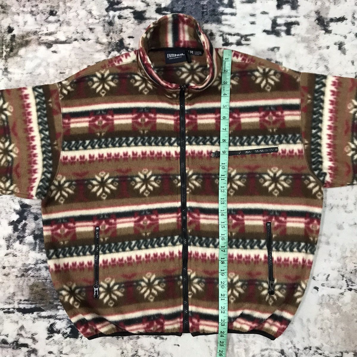 Japanese Brand × Native Vintage United Gear Native Navajo Fleece Sweater Jacket Size US L / EU 52-54 / 3 - 11 Thumbnail