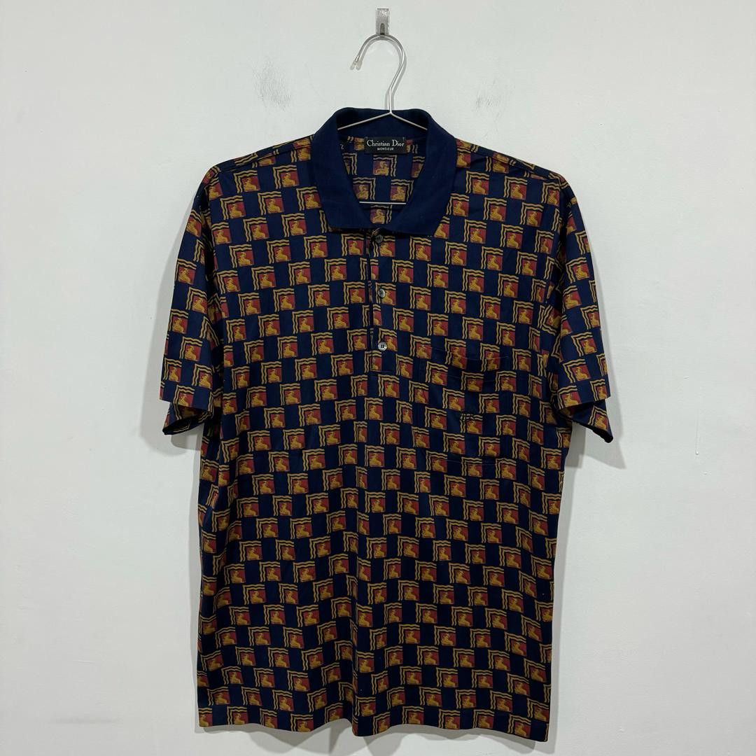 Christian Dior Monsieur Vintage 80s Christian Dior Monsieur Polo Shirt Size US XL / EU 56 / 4 - 1 Thumbnail