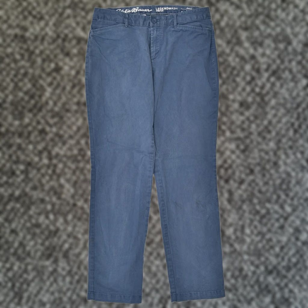 Eddie Bauer EDDIE BAUER Womens Straight Casual Trousers Blue US 10 Large W34 L31 Size 36" / US 14 / IT 50 - 1 Thumbnail