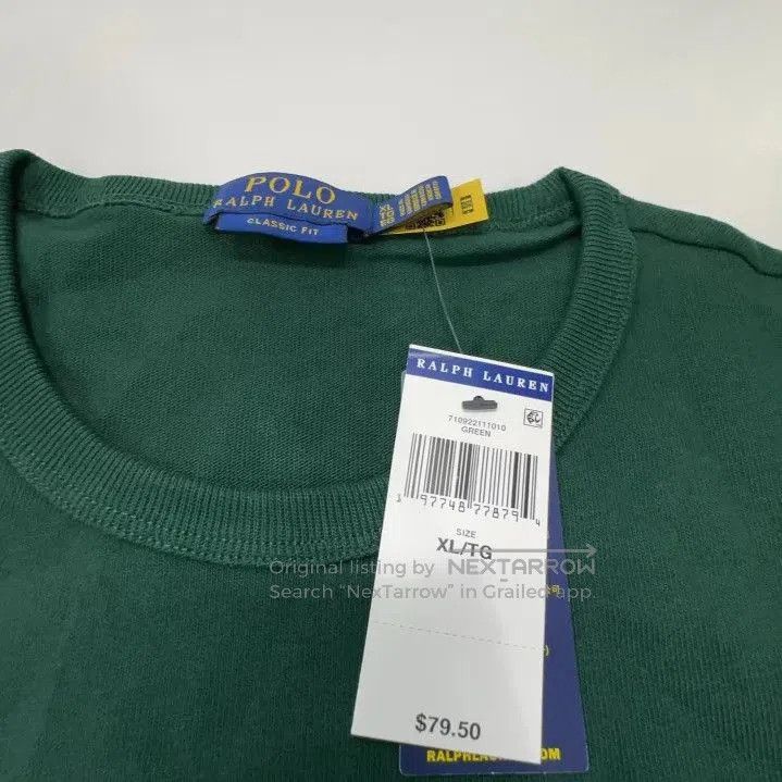 Polo Ralph Lauren Polo Ralph Lauren Solid Embroidered Round Neck Short Sleeve Size US XL / EU 56 / 4 - 4 Thumbnail