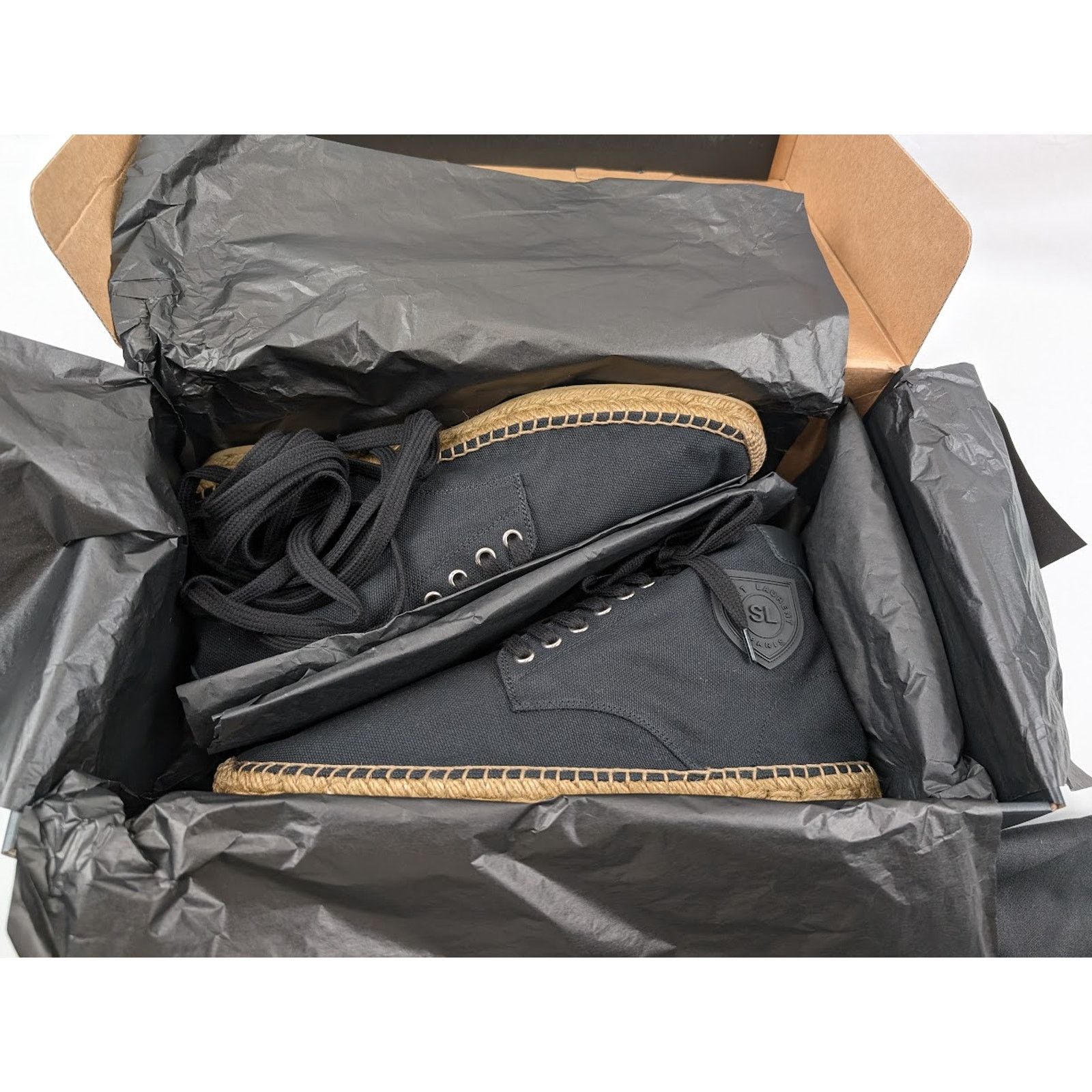 Saint Laurent Paris o1rshd1 Damon High-Top Sneakers in Nero Size US 12 / EU 45 - 21 Thumbnail