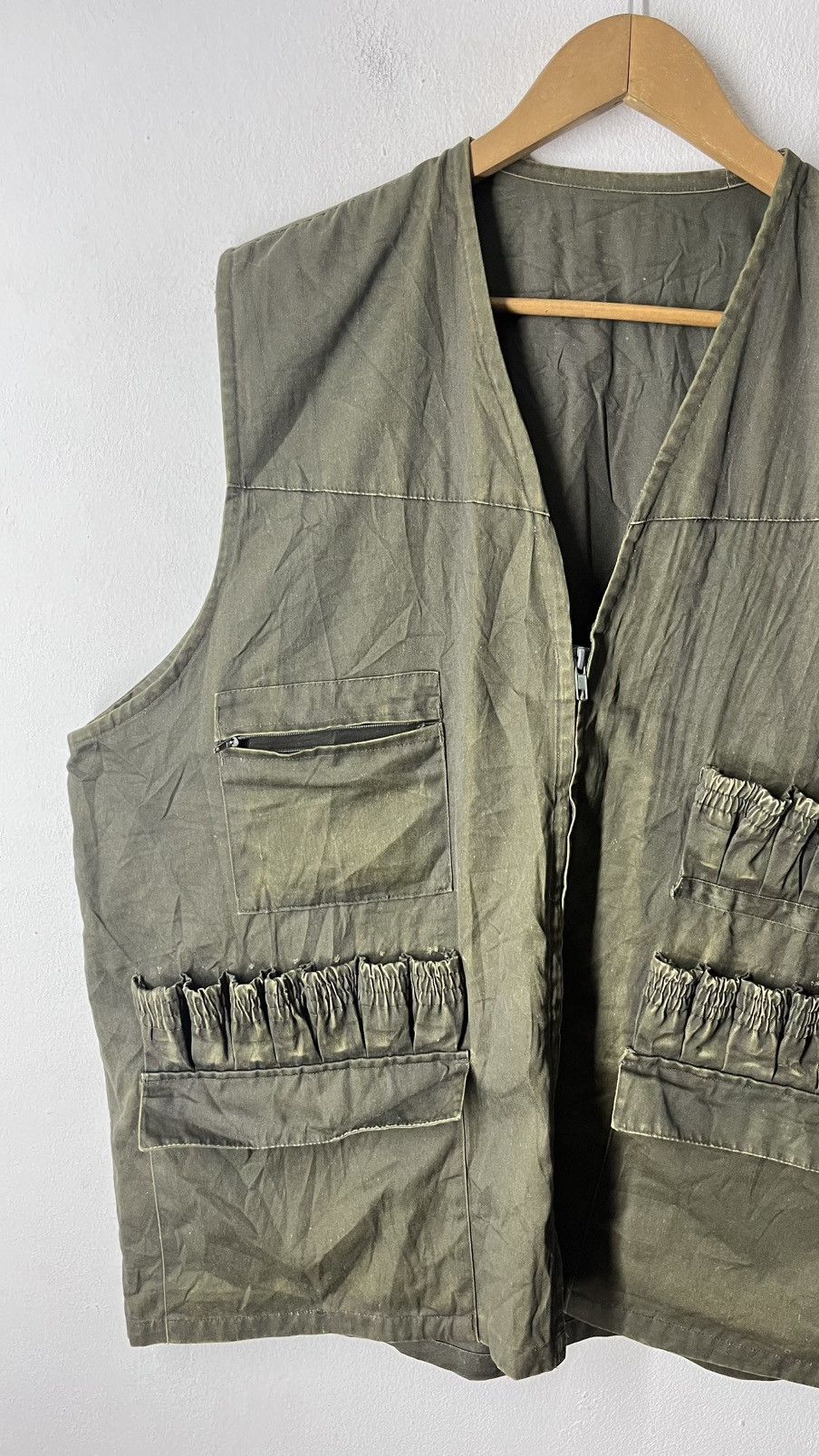 Vintage VINTAGE ARMY SLEEVELES GREEN JACKET Size US XL / EU 56 / 4 - 5 Thumbnail