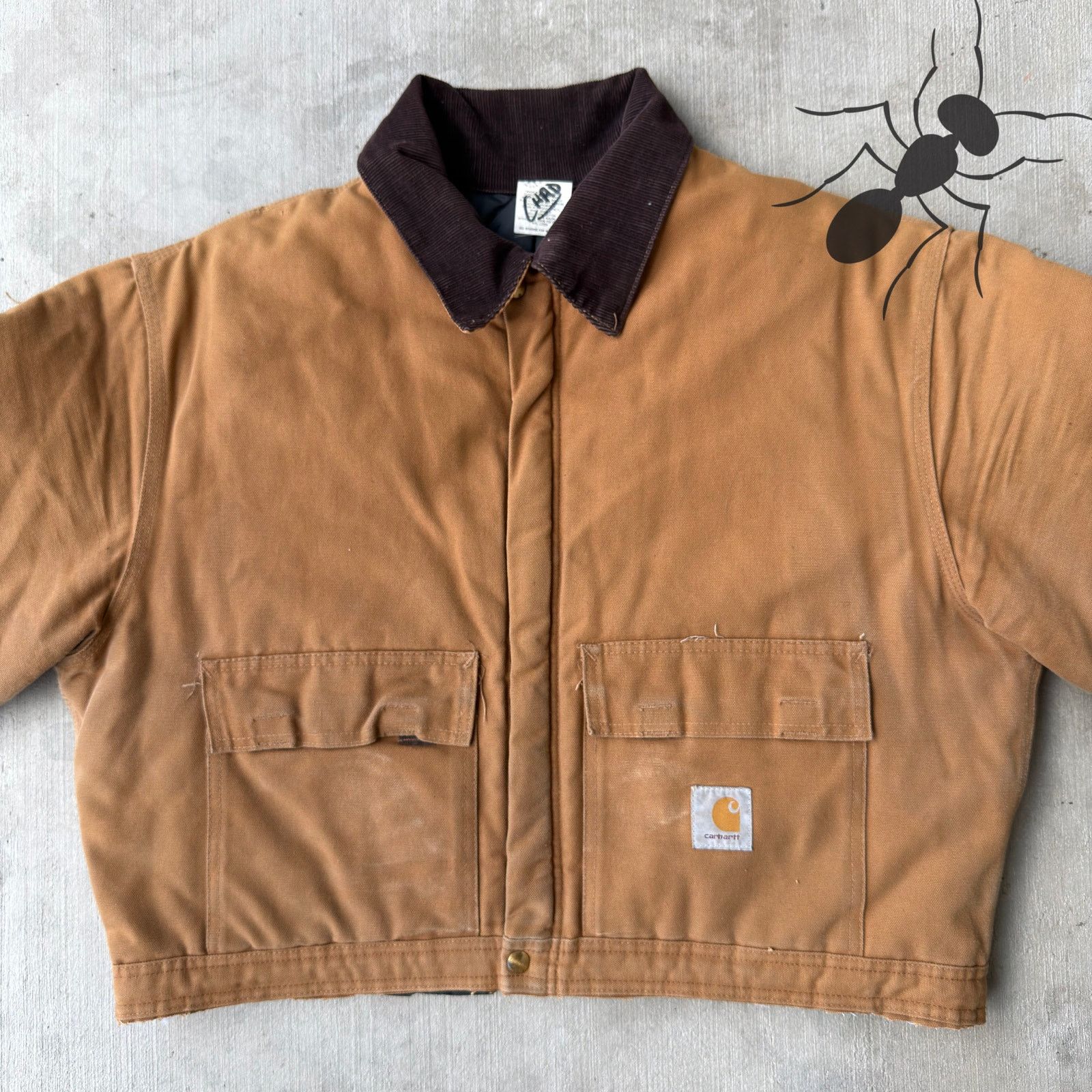 Carhartt × Vintage Carhartt brown cropped Detroit style work wear jacket Size US XL / EU 56 / 4 - 2 Thumbnail