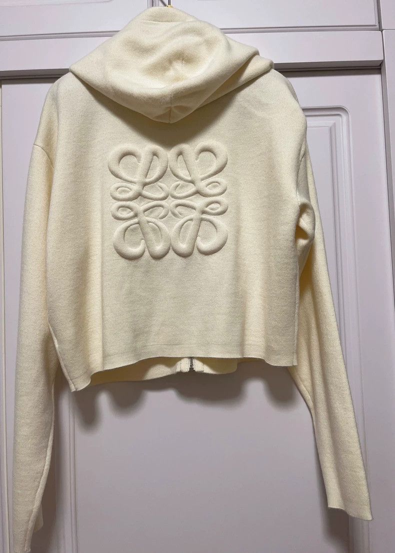 Loewe LOEWE White woolen coat Size S / US 4 / IT 40 - 3 Thumbnail