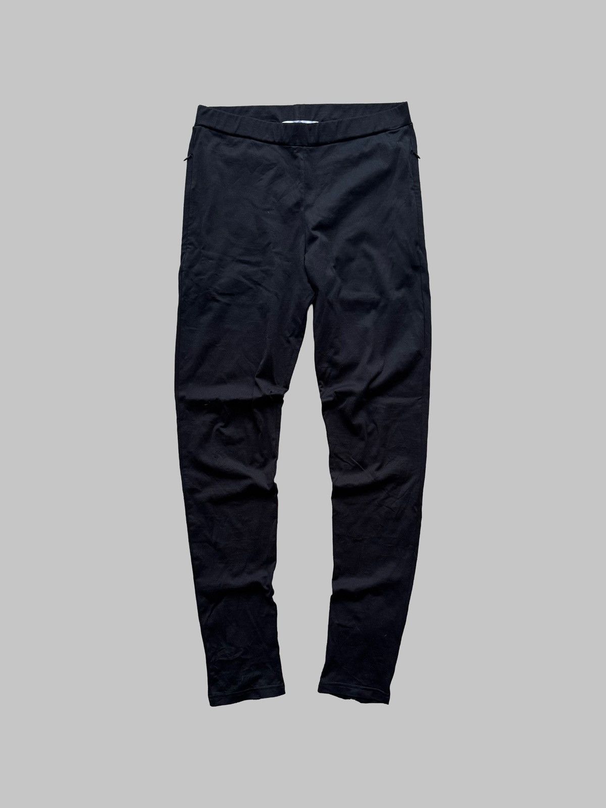 Givenchy Givenchy Black Cotton Jersey RIRI Zip Detail Leggings Size 32" / US 10 / IT 46 - 1 Thumbnail