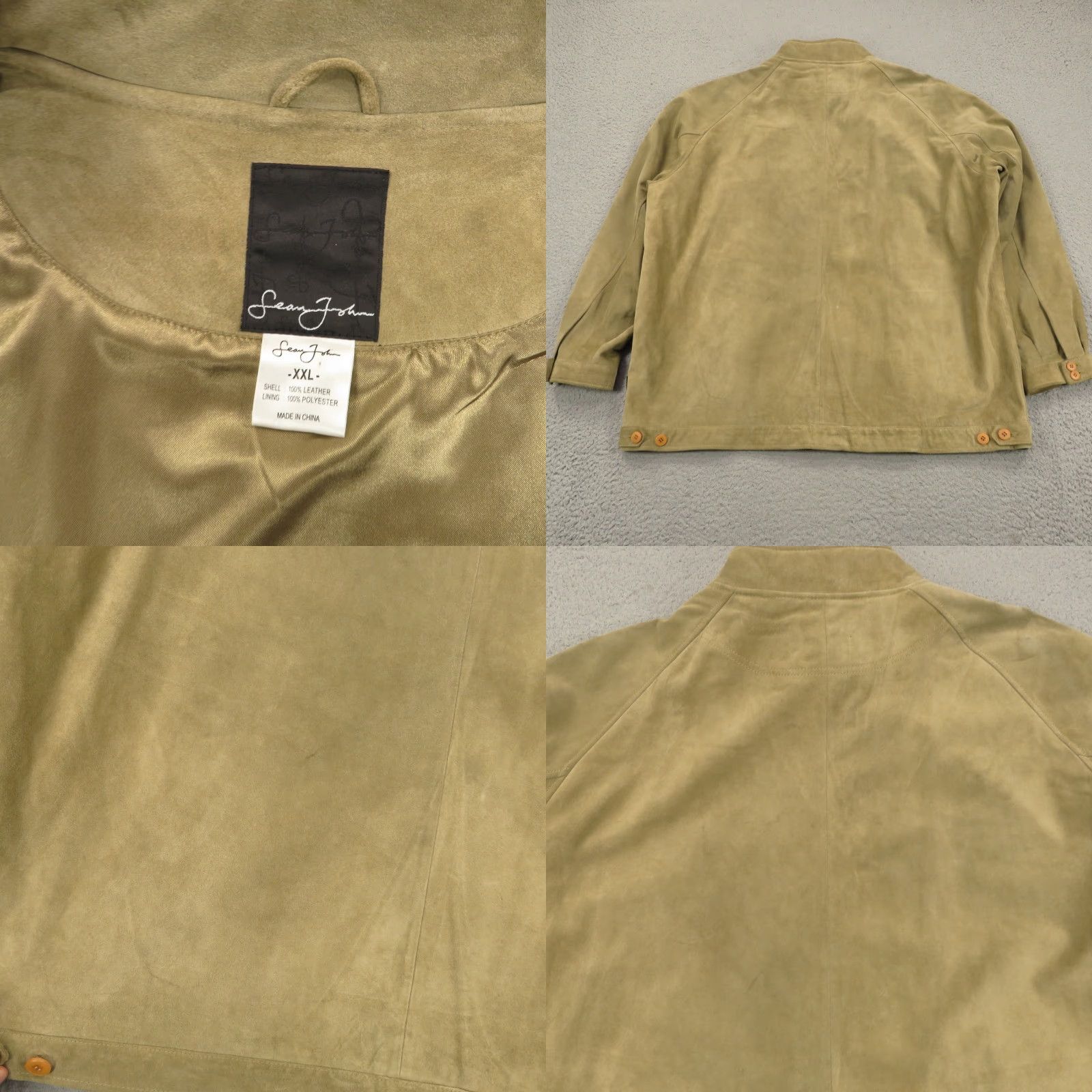 Sean John Sean John Leather Jacket XXL Men Tan Suede Full Zip Heavyweight Y2K VINTAGE Coat Size US XXL / EU 58 / 5 - 8 Thumbnail