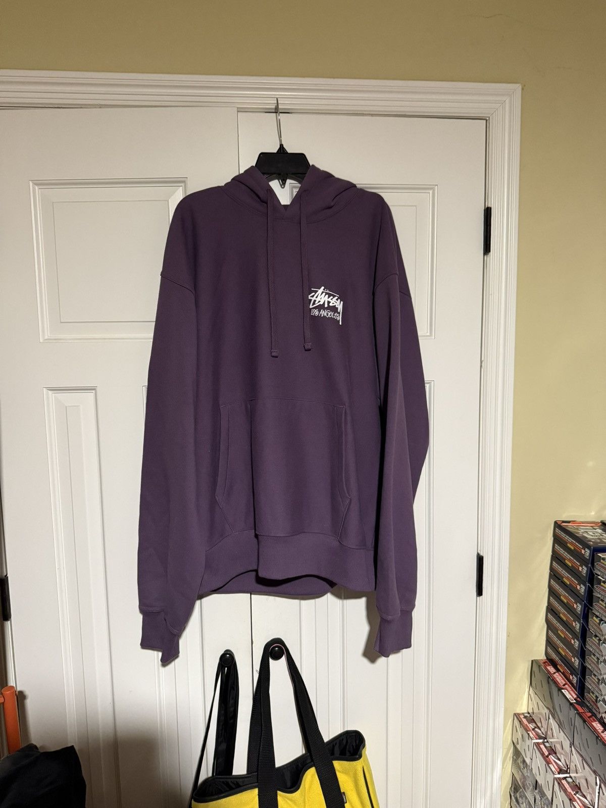 Stussy Heather Purple Los Angeles Hoodie
