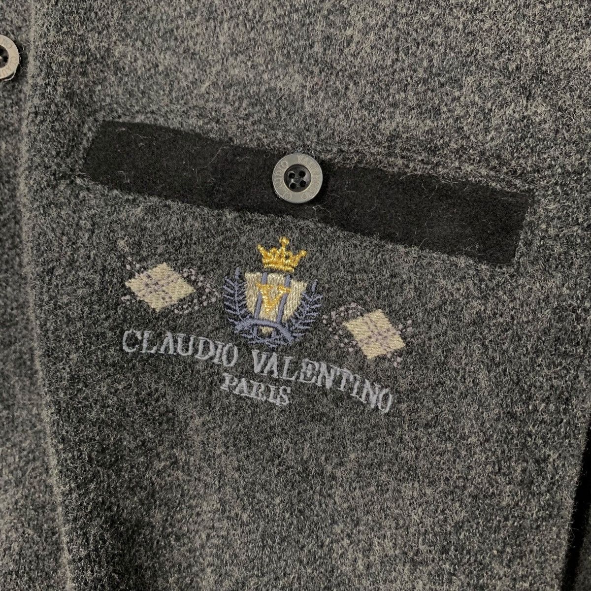 Vintage 90's CLAUDIO VALENTINO Half Button Sweatshirt #2524-C114 Size US L / EU 52-54 / 3 - 5 Thumbnail